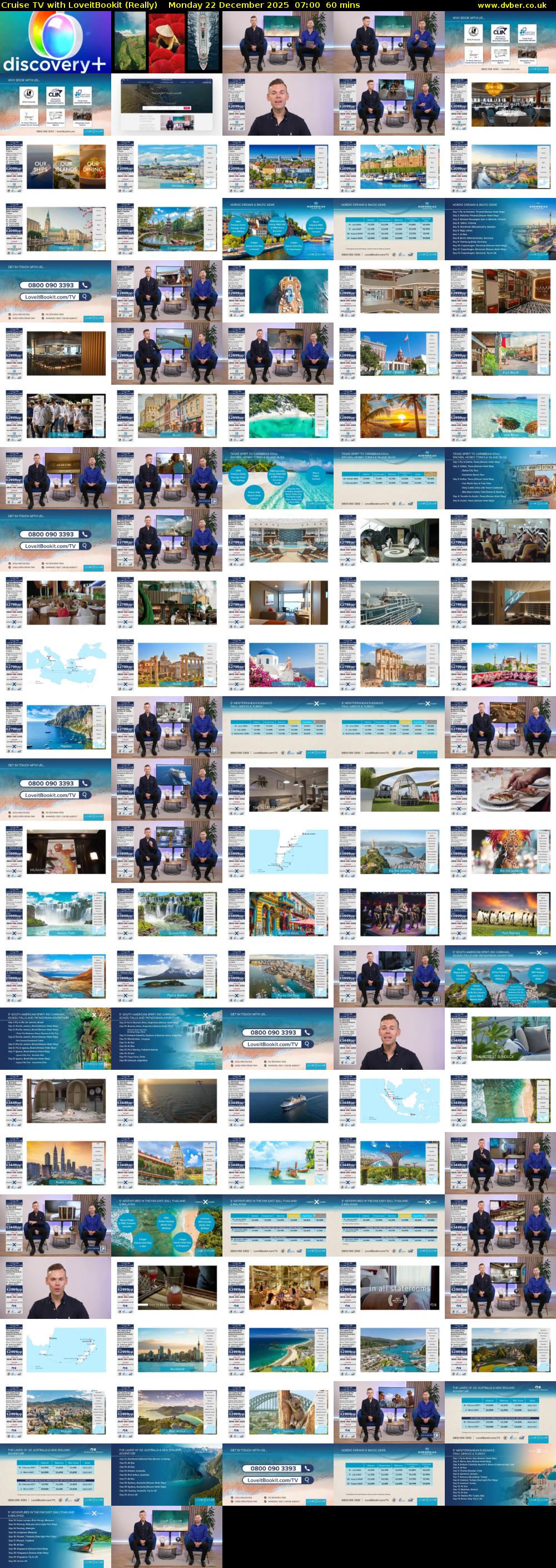 Cruise TV with LoveitBookit (Really) Monday 22 December 2025 07:00 - 08:00