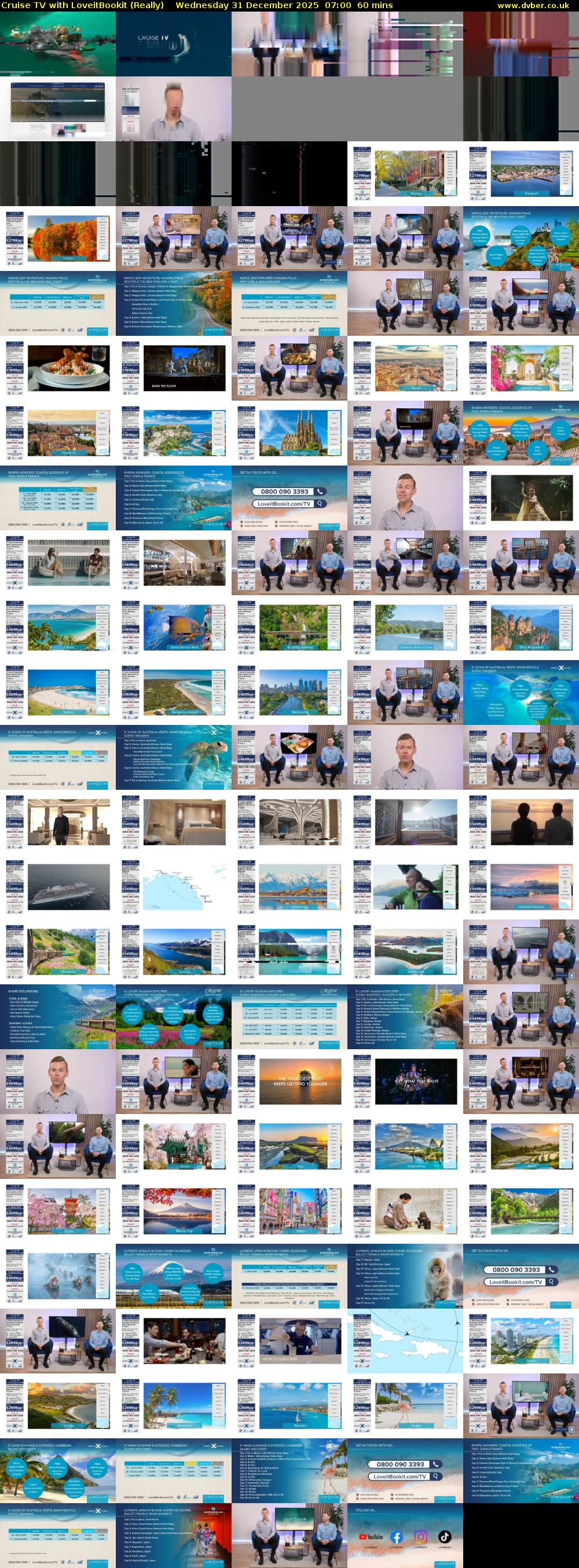 Cruise TV with LoveitBookit (Really) Wednesday 31 December 2025 07:00 - 08:00