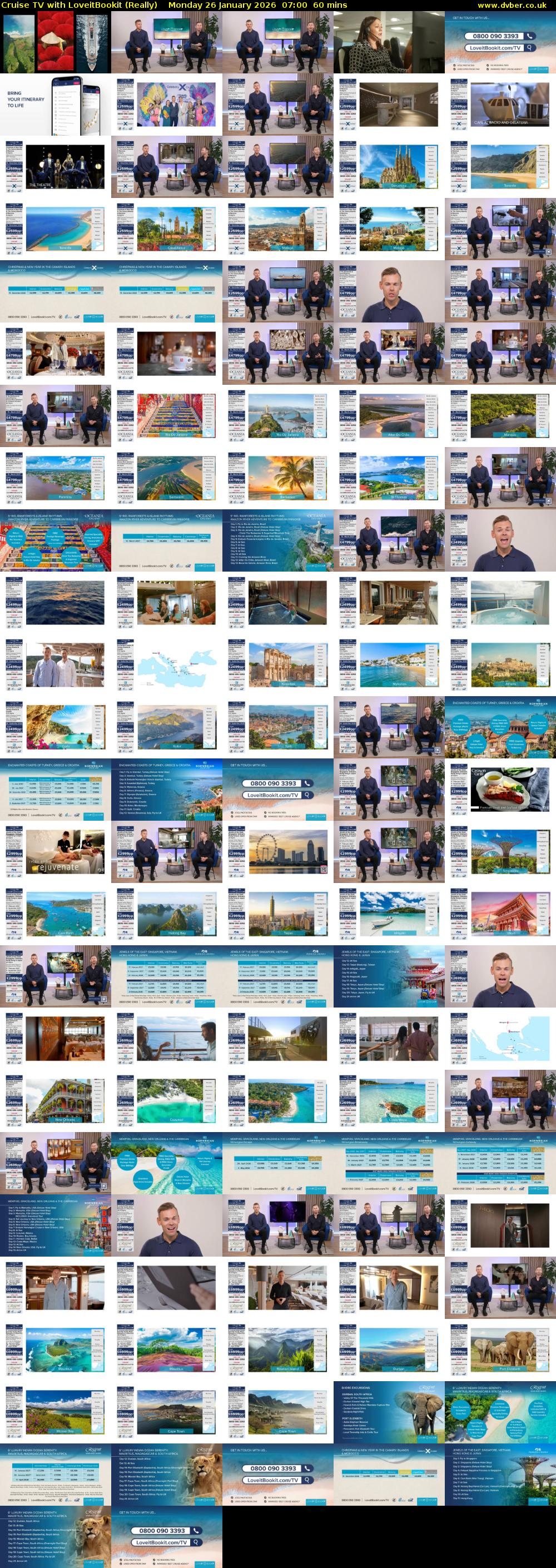 Cruise TV with LoveitBookit (Really) Monday 26 January 2026 07:00 - 08:00