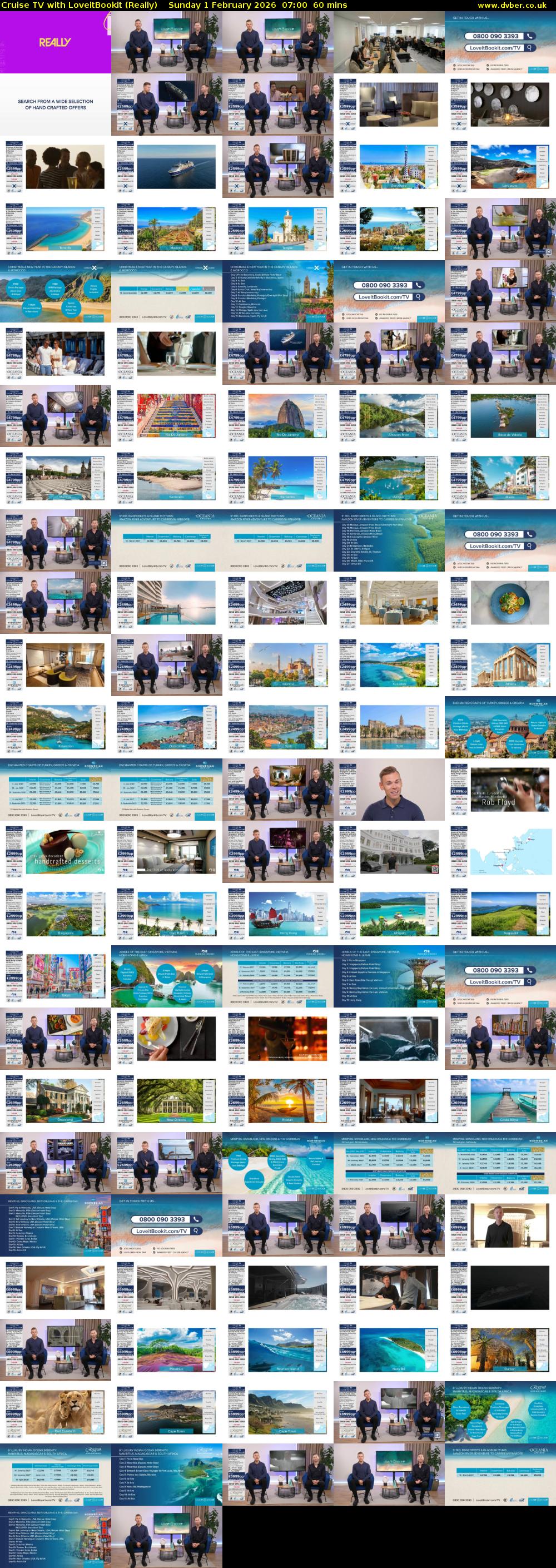 Cruise TV with LoveitBookit (Really) Sunday 1 February 2026 07:00 - 08:00