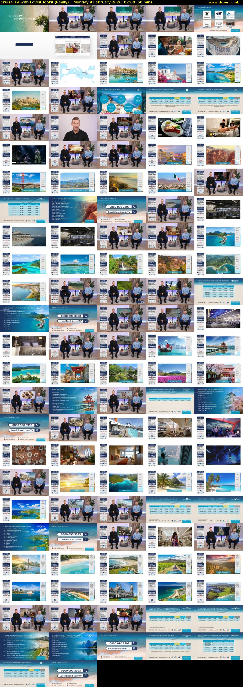Cruise TV with LoveitBookit (Really) Monday 9 February 2026 07:00 - 08:00