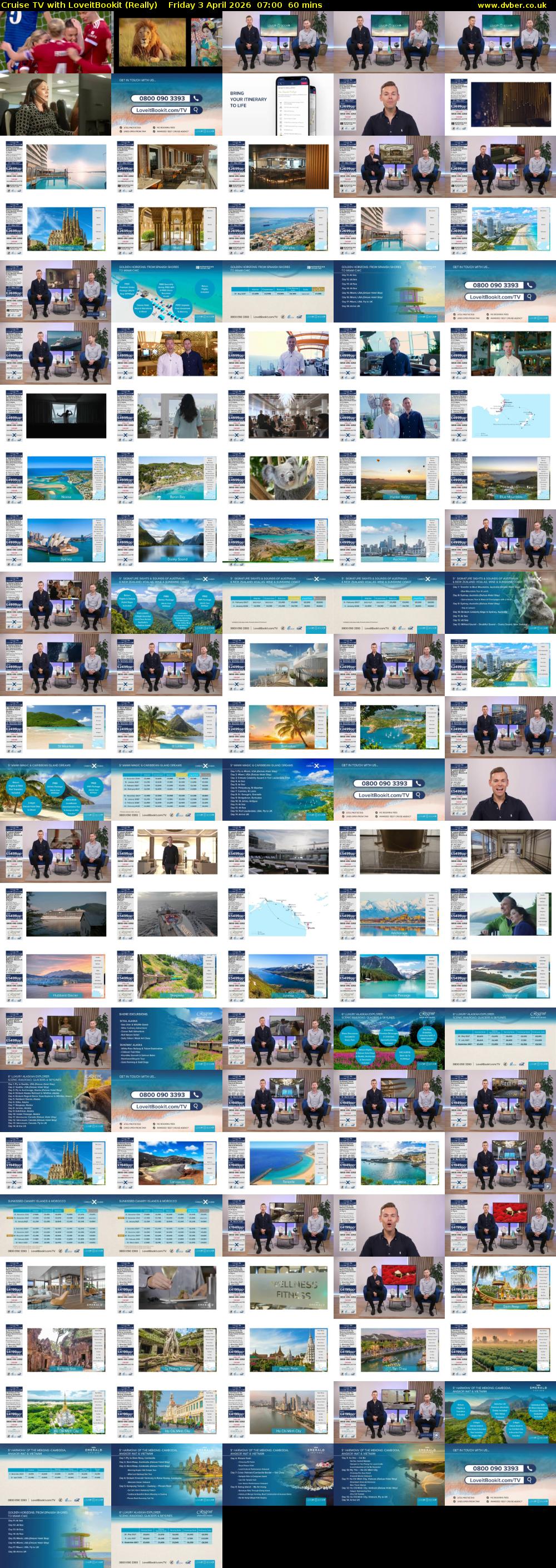 Cruise TV with LoveitBookit (Really) Friday 3 April 2026 07:00 - 08:00