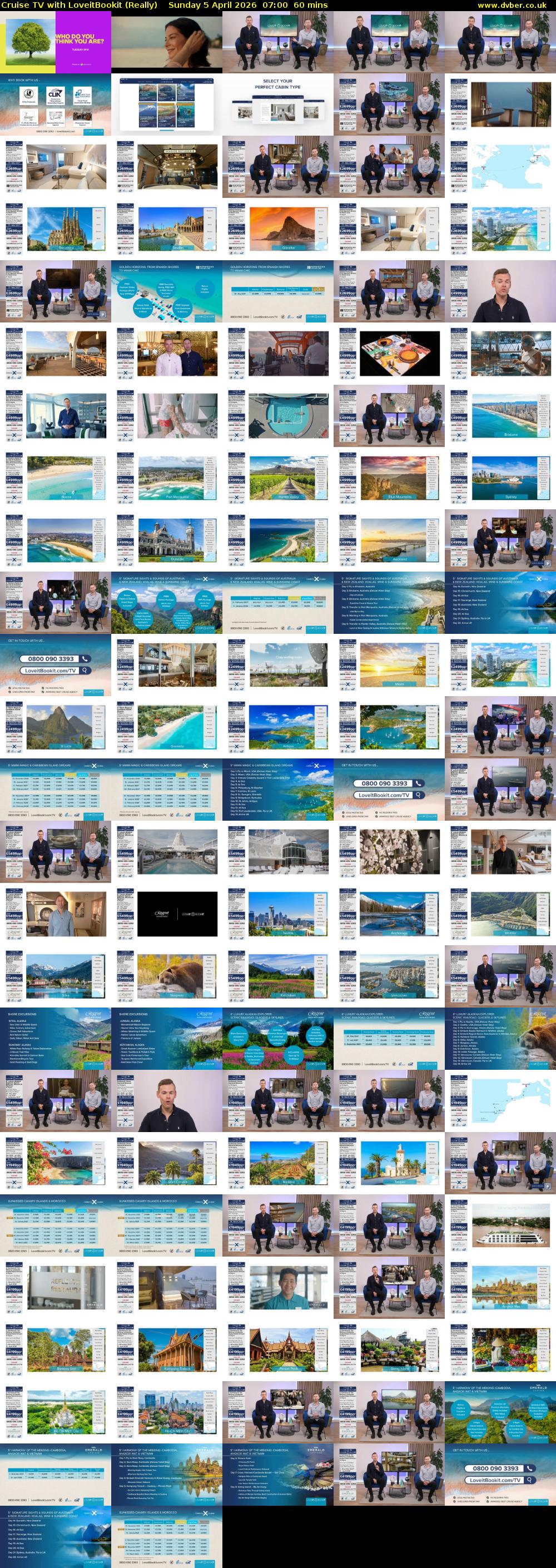 Cruise TV with LoveitBookit (Really) Sunday 5 April 2026 07:00 - 08:00