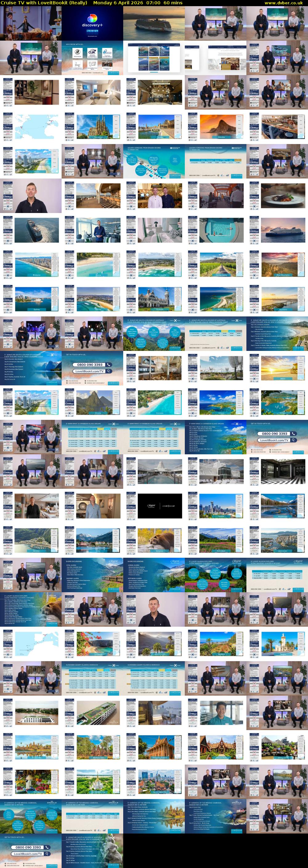 Cruise TV with LoveitBookit (Really) Monday 6 April 2026 07:00 - 08:00
