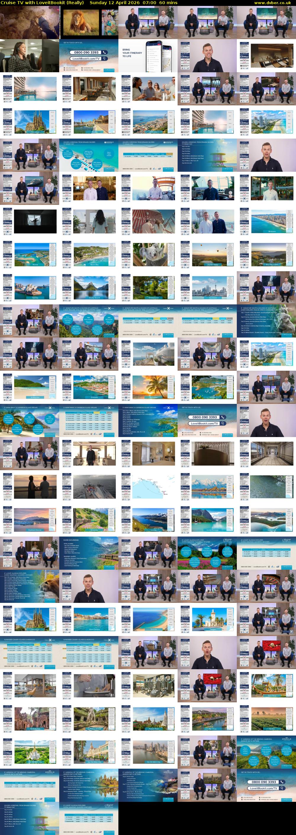 Cruise TV with LoveitBookit (Really) Sunday 12 April 2026 07:00 - 08:00