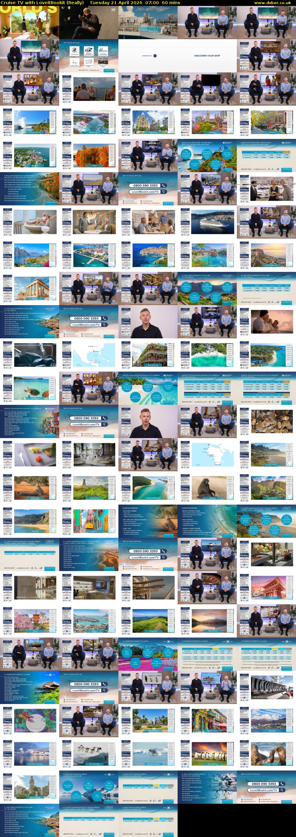 Cruise TV with LoveitBookit (Really) Tuesday 21 April 2026 07:00 - 08:00