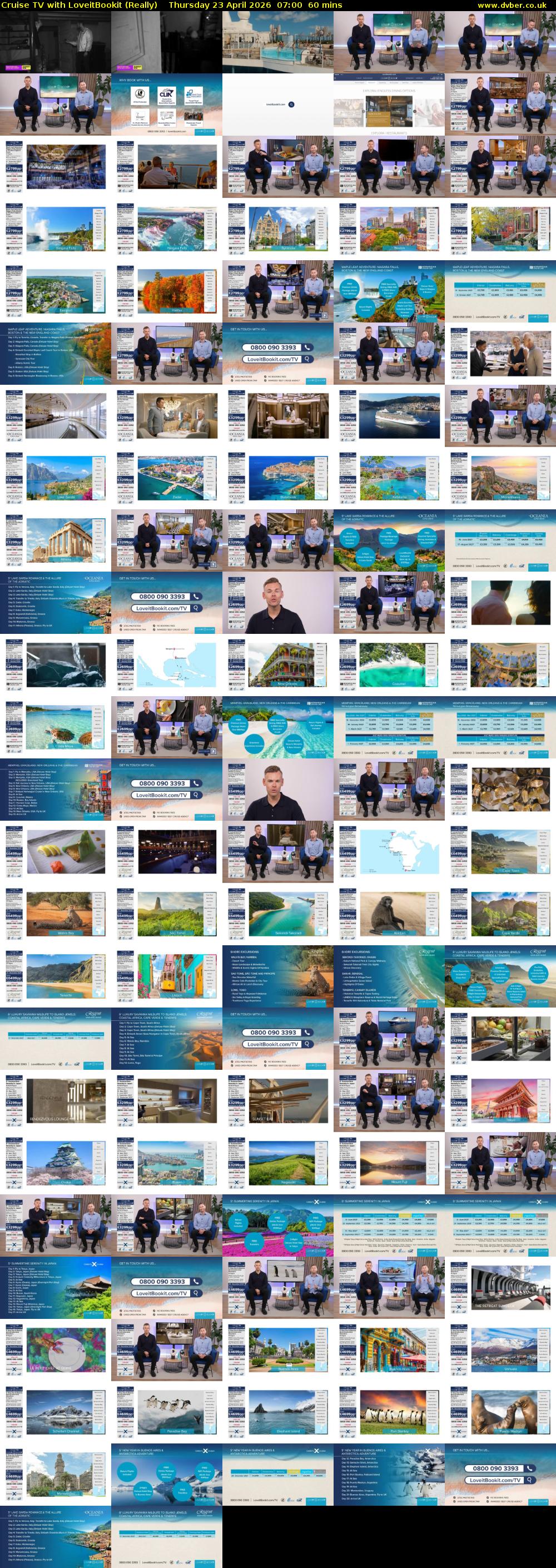 Cruise TV with LoveitBookit (Really) Thursday 23 April 2026 07:00 - 08:00