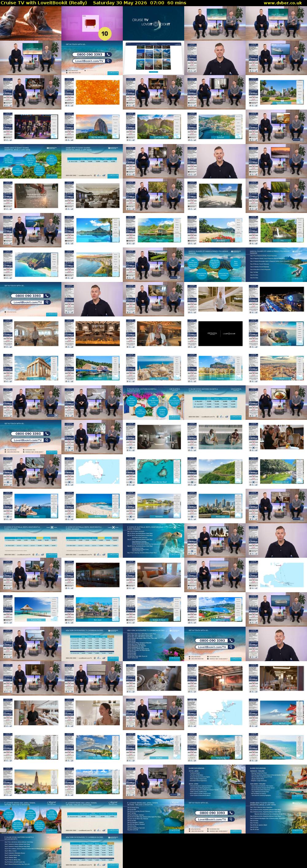 Cruise TV with LoveitBookit (Really) Saturday 30 May 2026 07:00 - 08:00