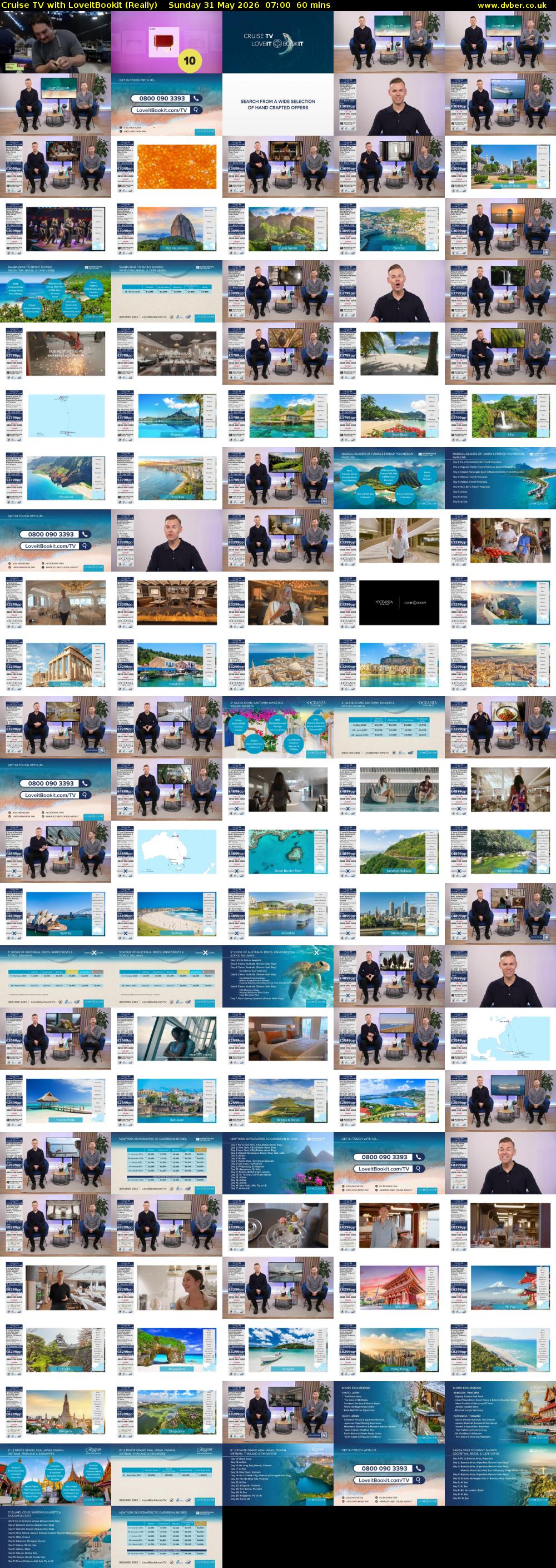 Cruise TV with LoveitBookit (Really) Sunday 31 May 2026 07:00 - 08:00