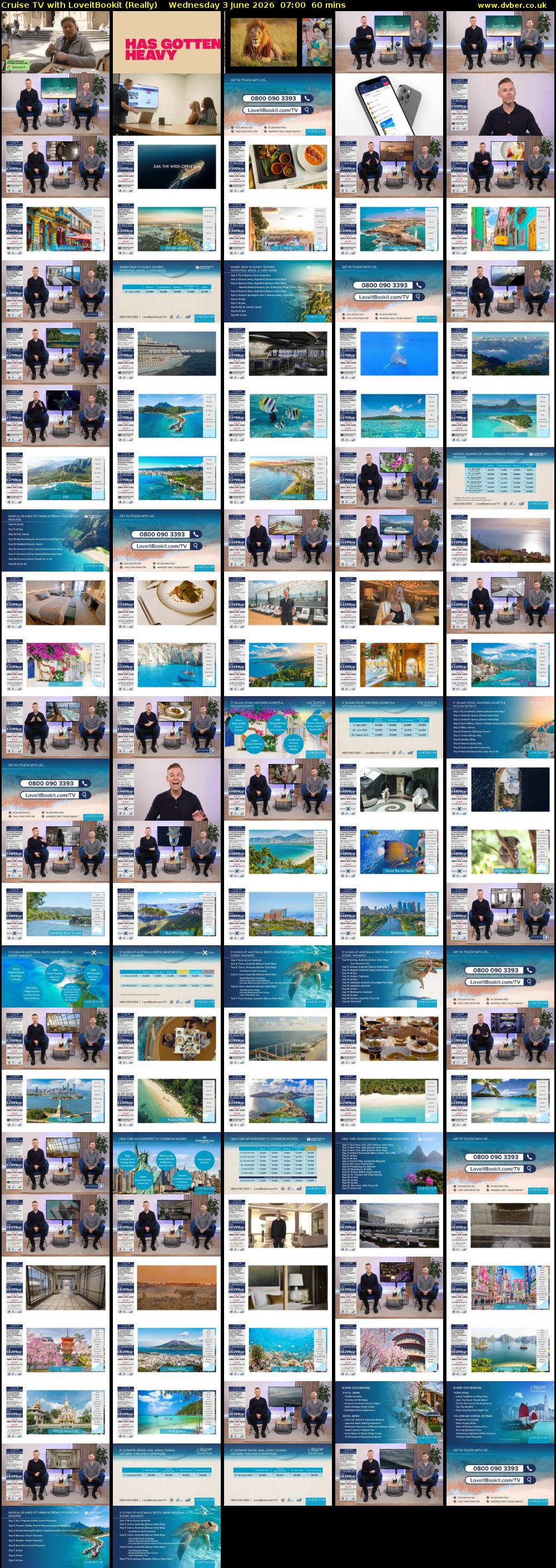 Cruise TV with LoveitBookit (Really) Wednesday 3 June 2026 07:00 - 08:00