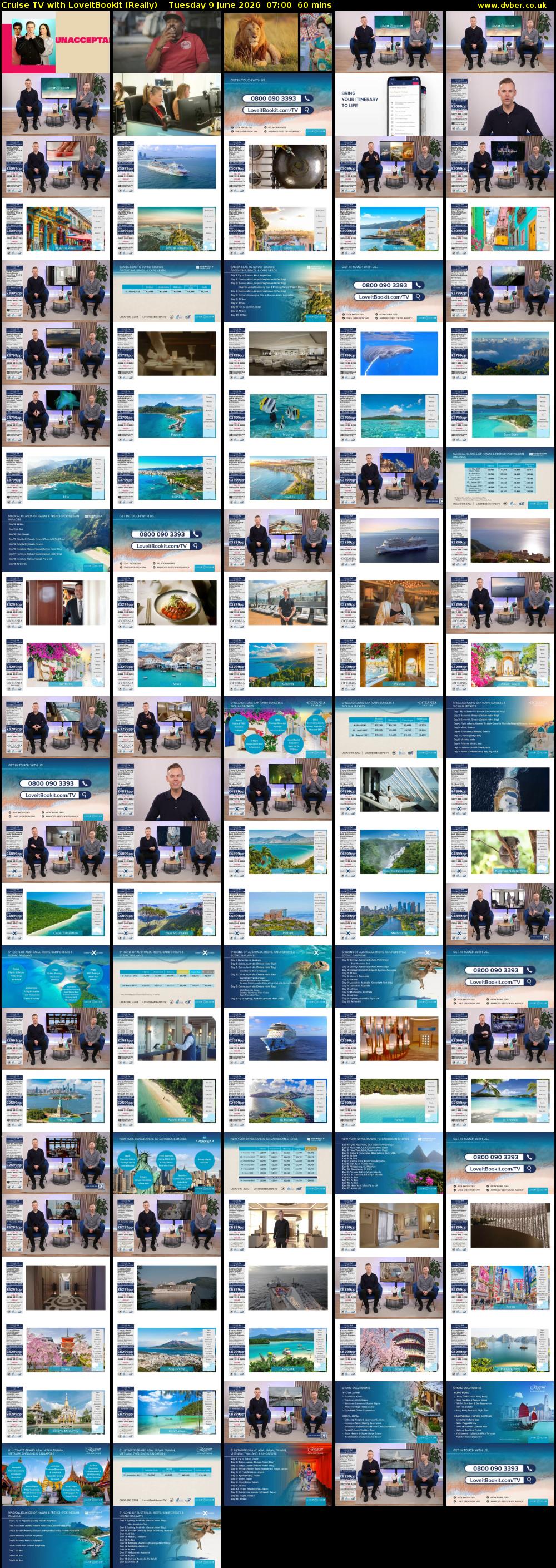 Cruise TV with LoveitBookit (Really) Tuesday 9 June 2026 07:00 - 08:00