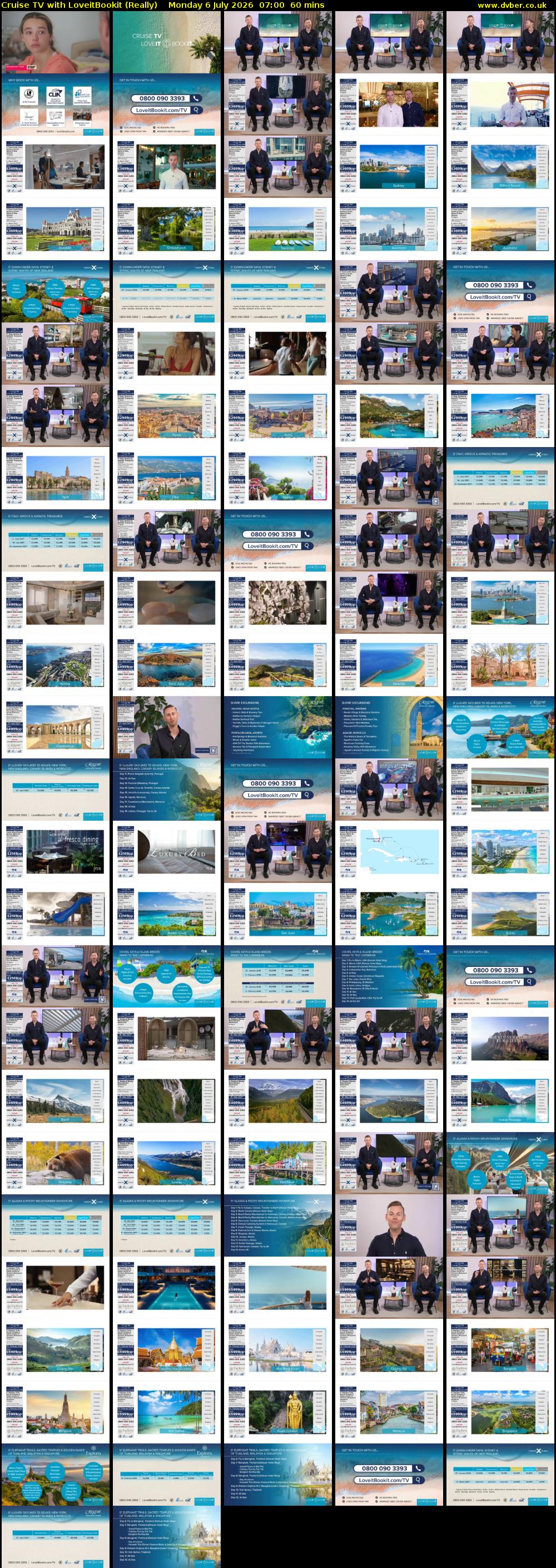 Cruise TV with LoveitBookit (Really) Monday 6 July 2026 07:00 - 08:00
