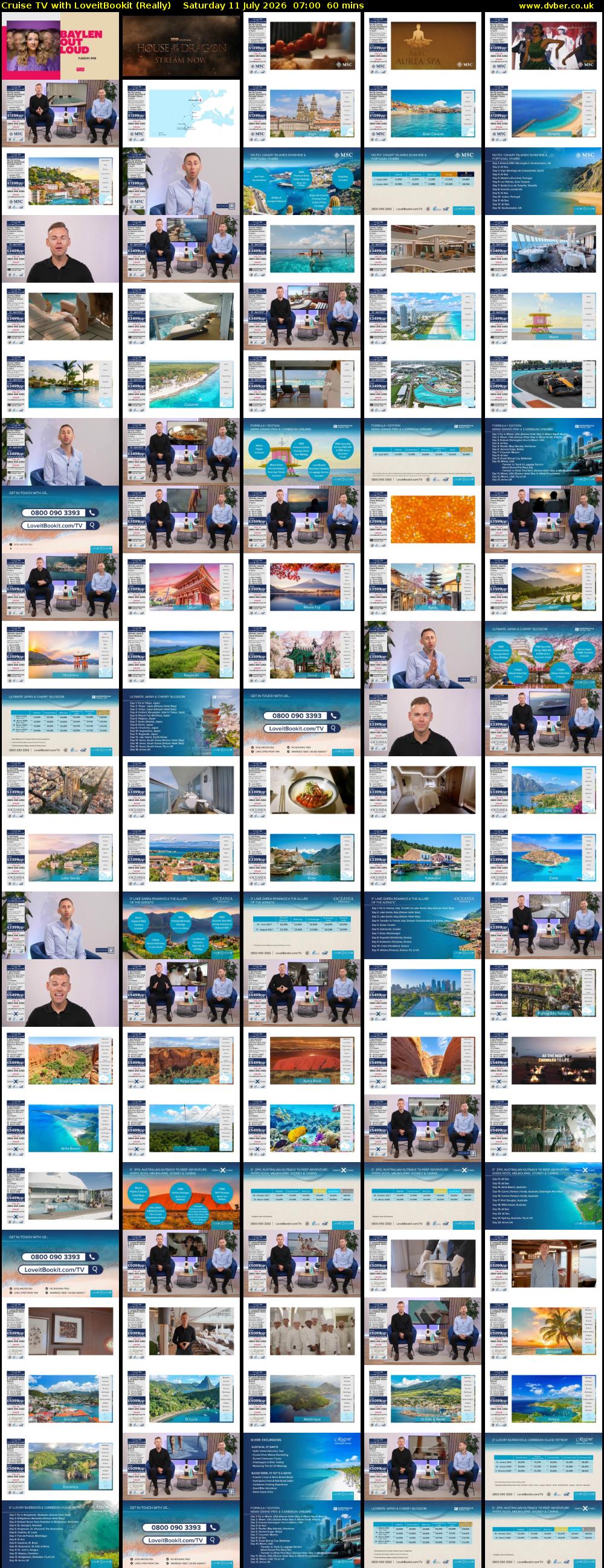 Cruise TV with LoveitBookit (Really) Saturday 11 July 2026 07:00 - 08:00