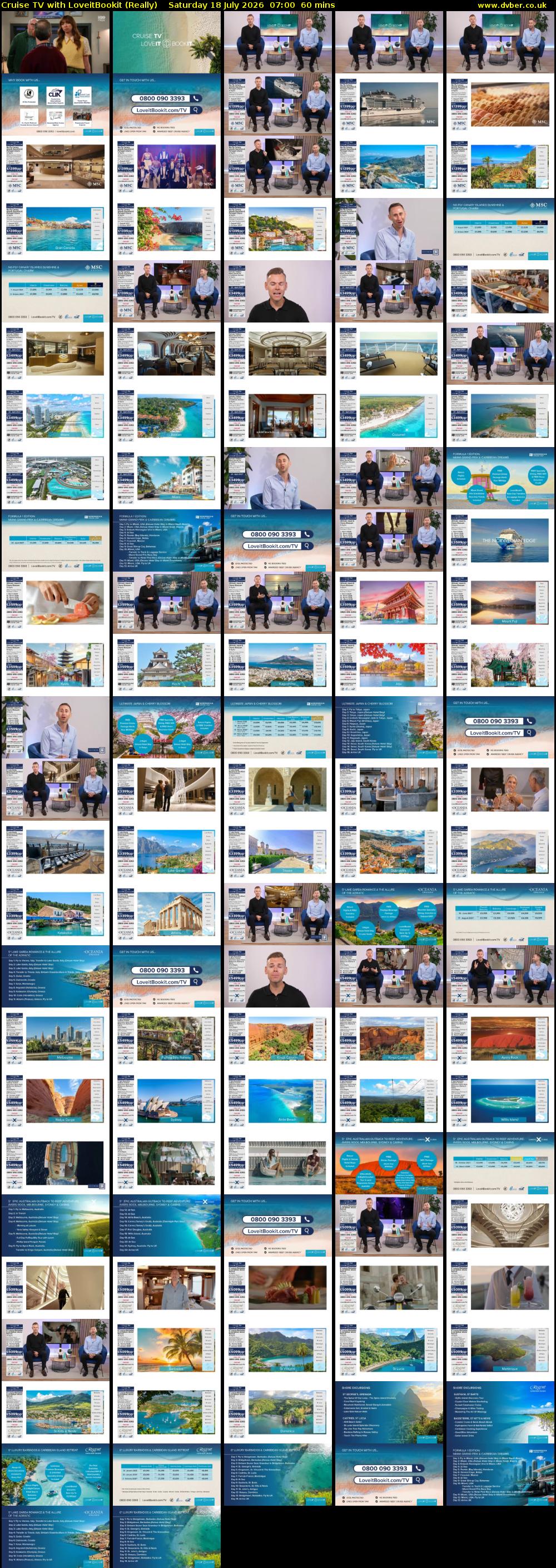 Cruise TV with LoveitBookit (Really) Saturday 18 July 2026 07:00 - 08:00