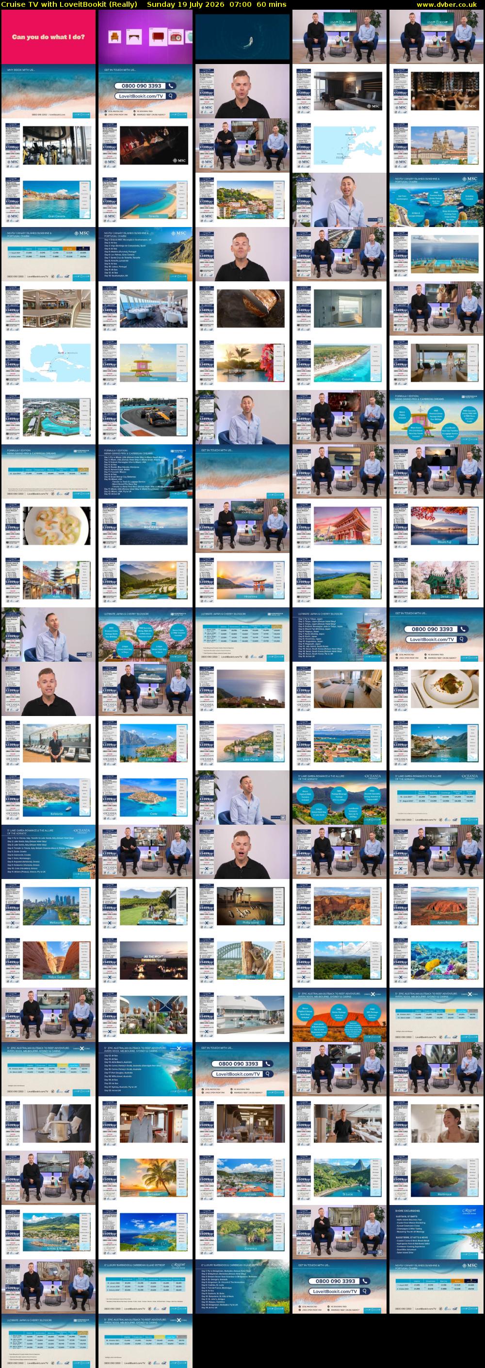 Cruise TV with LoveitBookit (Really) Sunday 19 July 2026 07:00 - 08:00