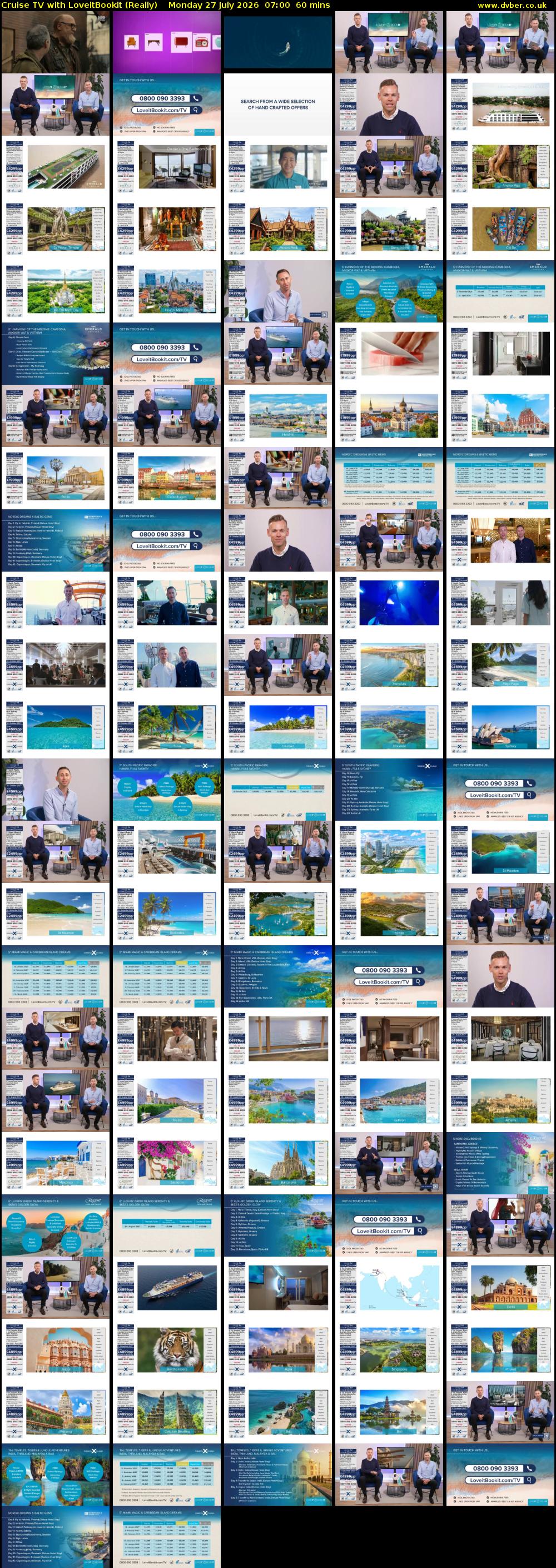 Cruise TV with LoveitBookit (Really) Monday 27 July 2026 07:00 - 08:00