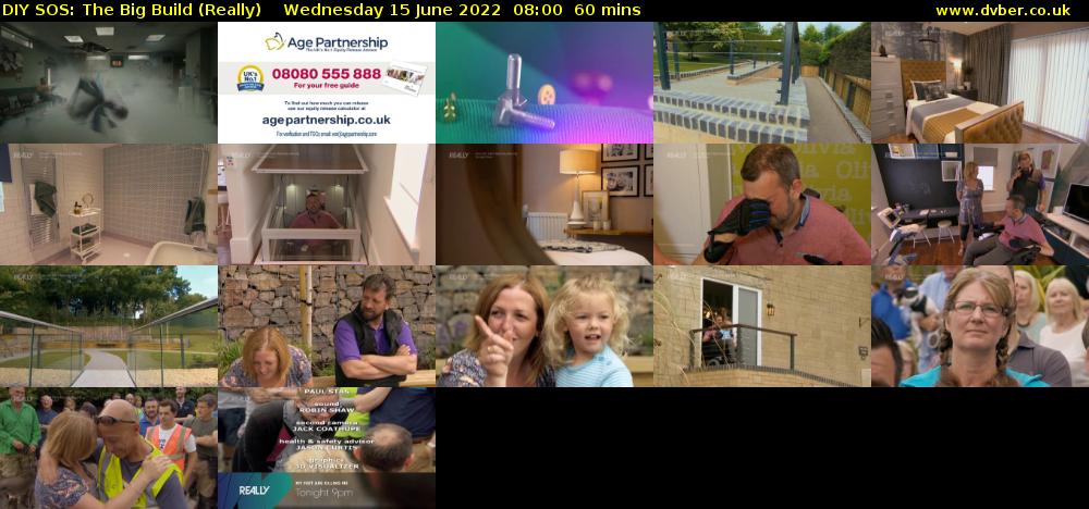 DIY SOS: The Big Build (Really) Wednesday 15 June 2022 08:00 - 09:00