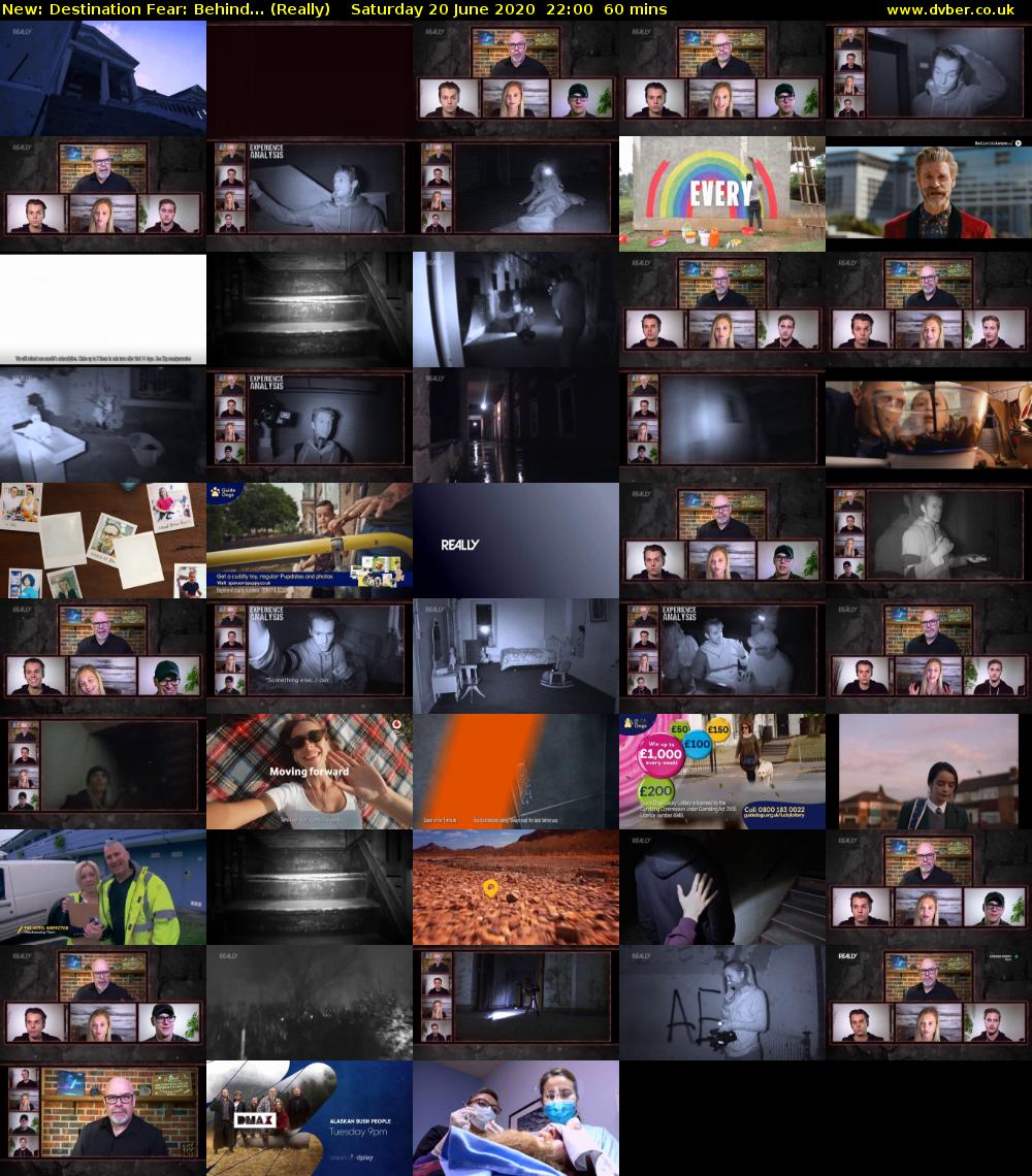 Destination Fear: Behind... (Really) Saturday 20 June 2020 22:00 - 23:00