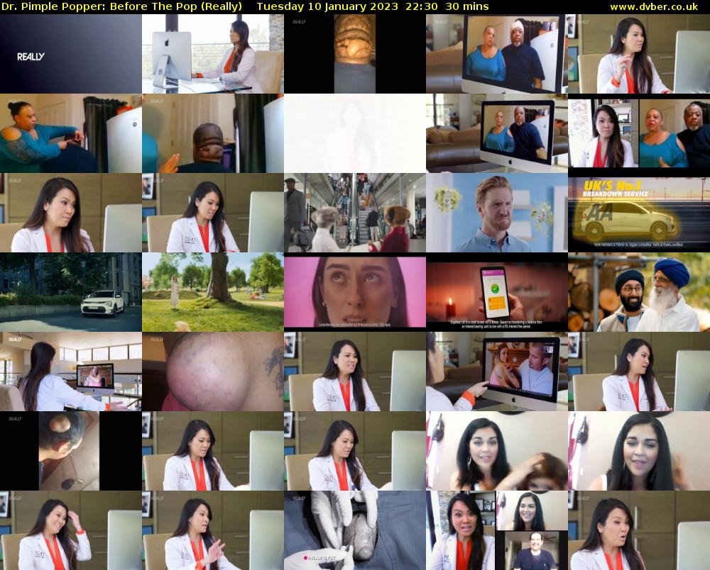 Dr. Pimple Popper: Before The Pop (Really) Tuesday 10 January 2023 22:30 - 23:00