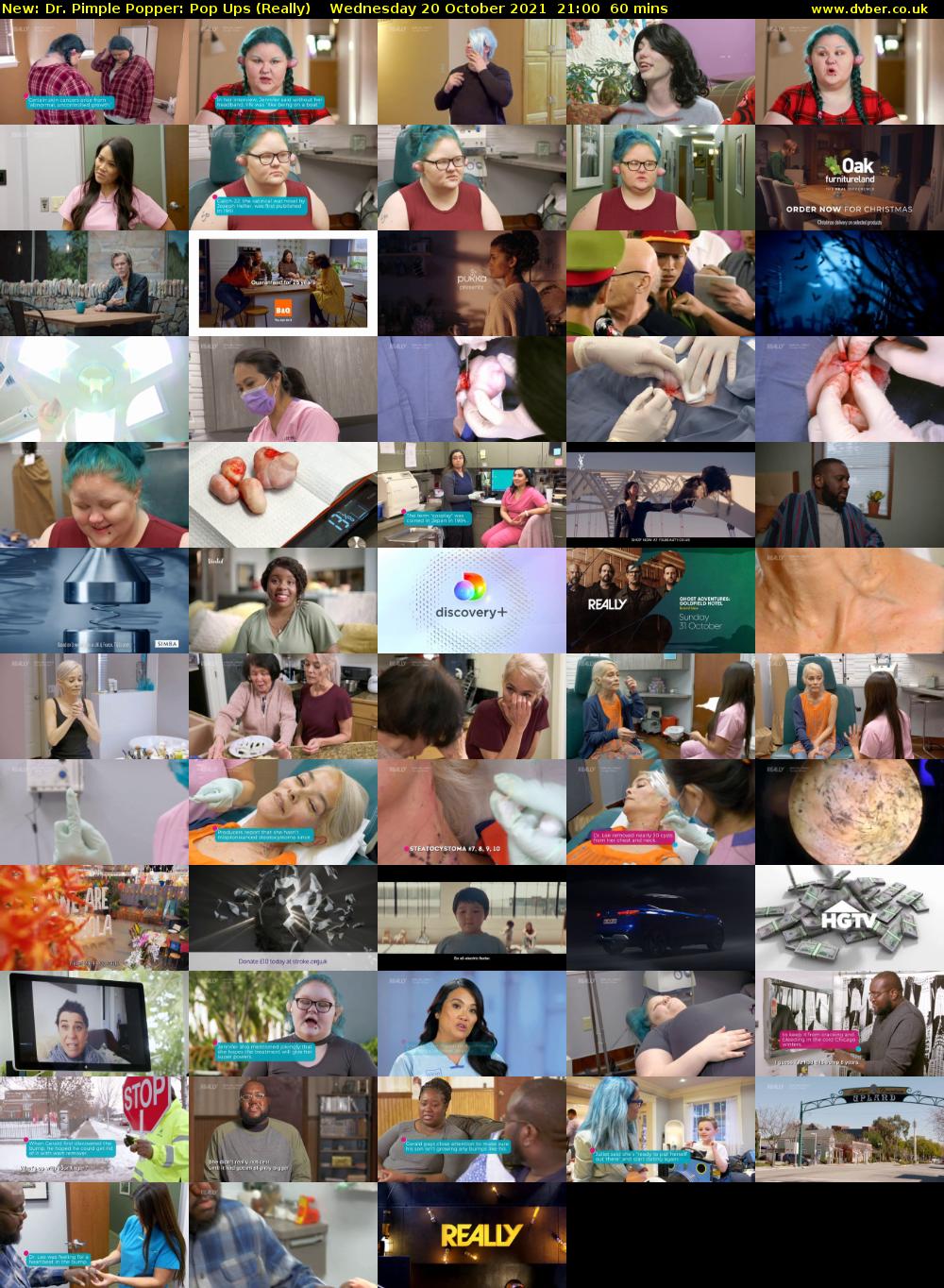 Dr. Pimple Popper: Pop Ups (Really) Wednesday 20 October 2021 21:00 - 22:00