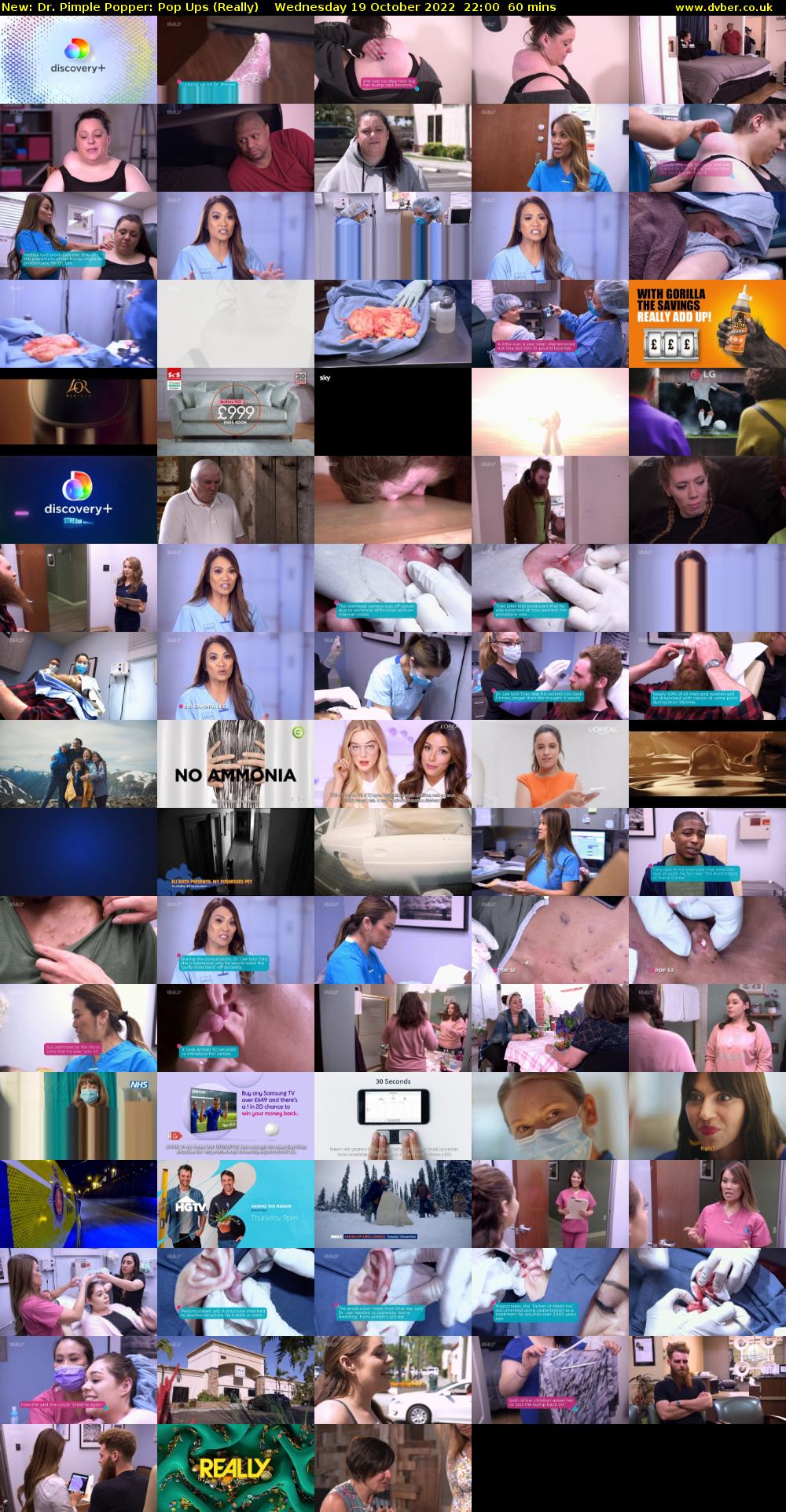Dr. Pimple Popper: Pop Ups (Really) Wednesday 19 October 2022 22:00 - 23:00