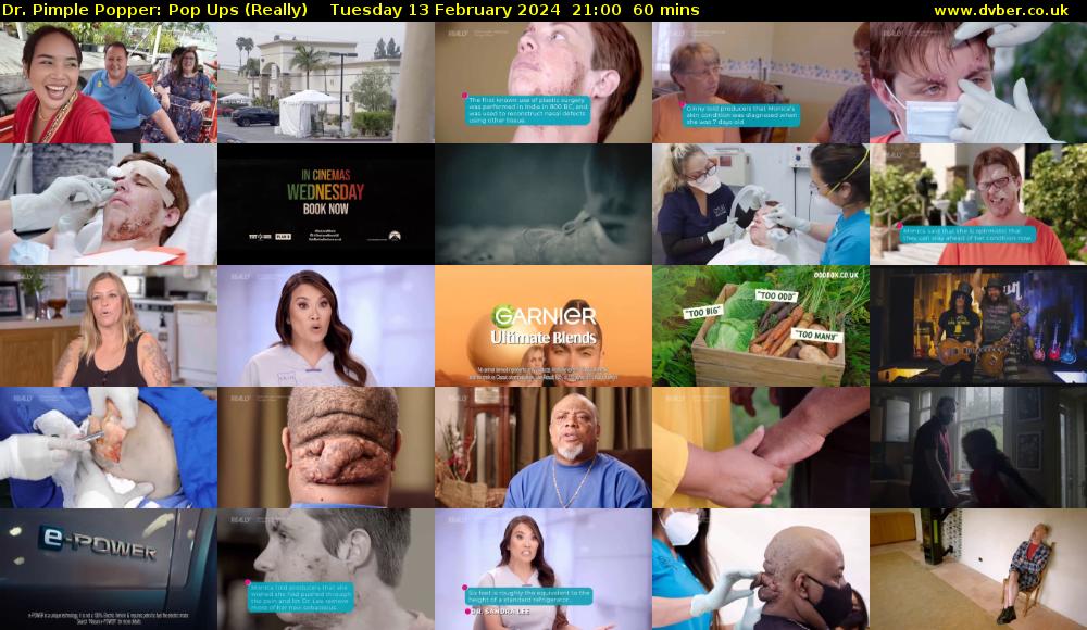 Dr. Pimple Popper: Pop Ups (Really) Tuesday 13 February 2024 21:00 - 22:00