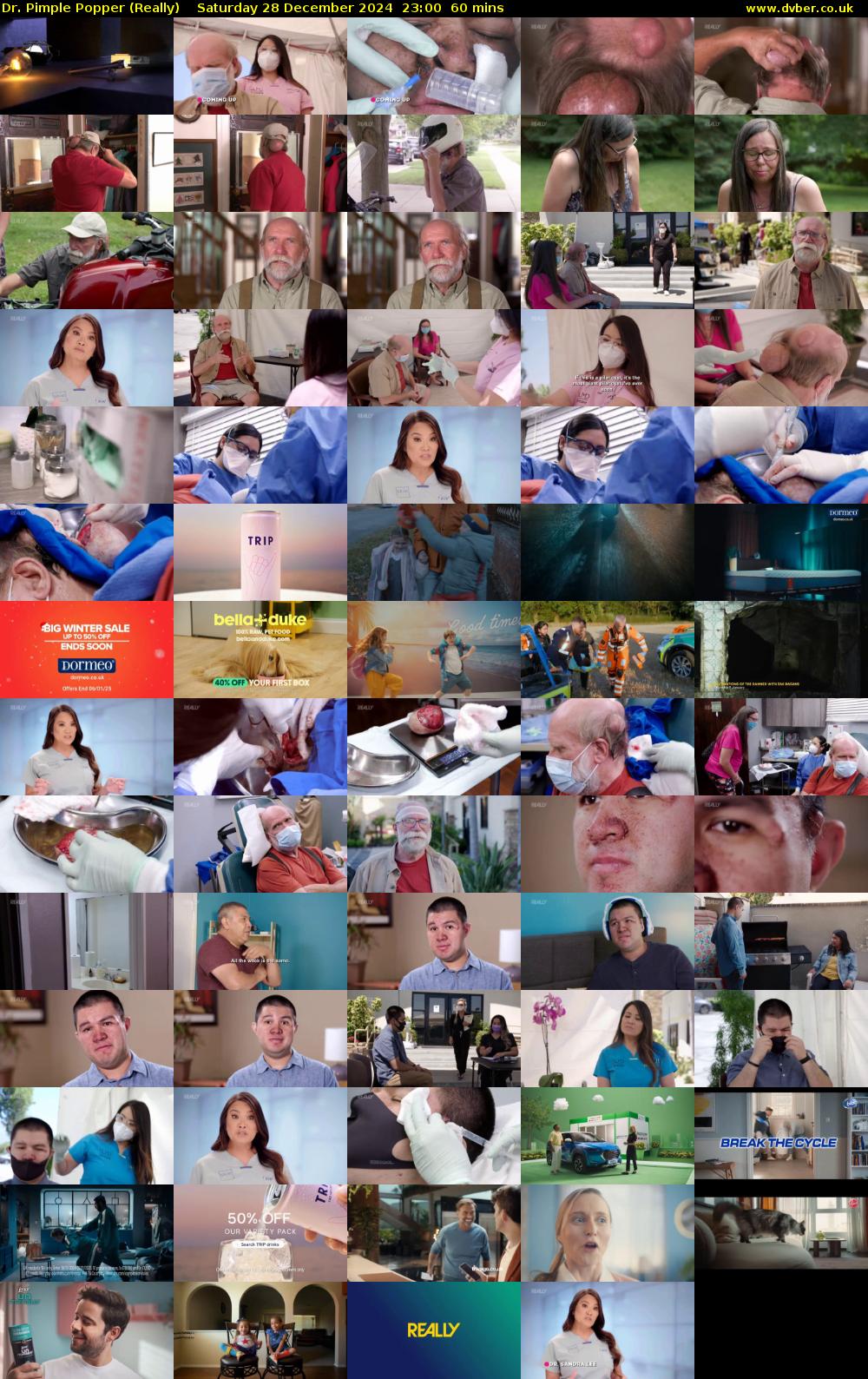 Dr. Pimple Popper (Really) Saturday 28 December 2024 23:00 - 00:00