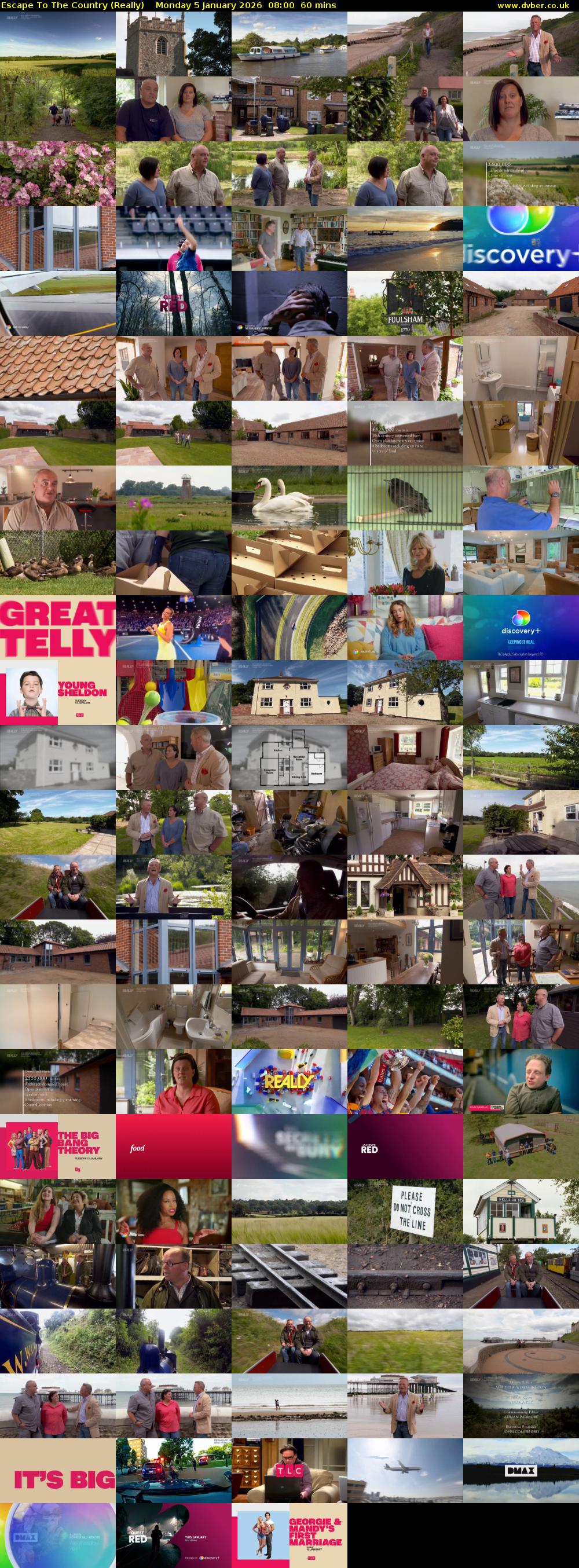 Escape to the Country (Really) Monday 5 January 2026 08:00 - 09:00