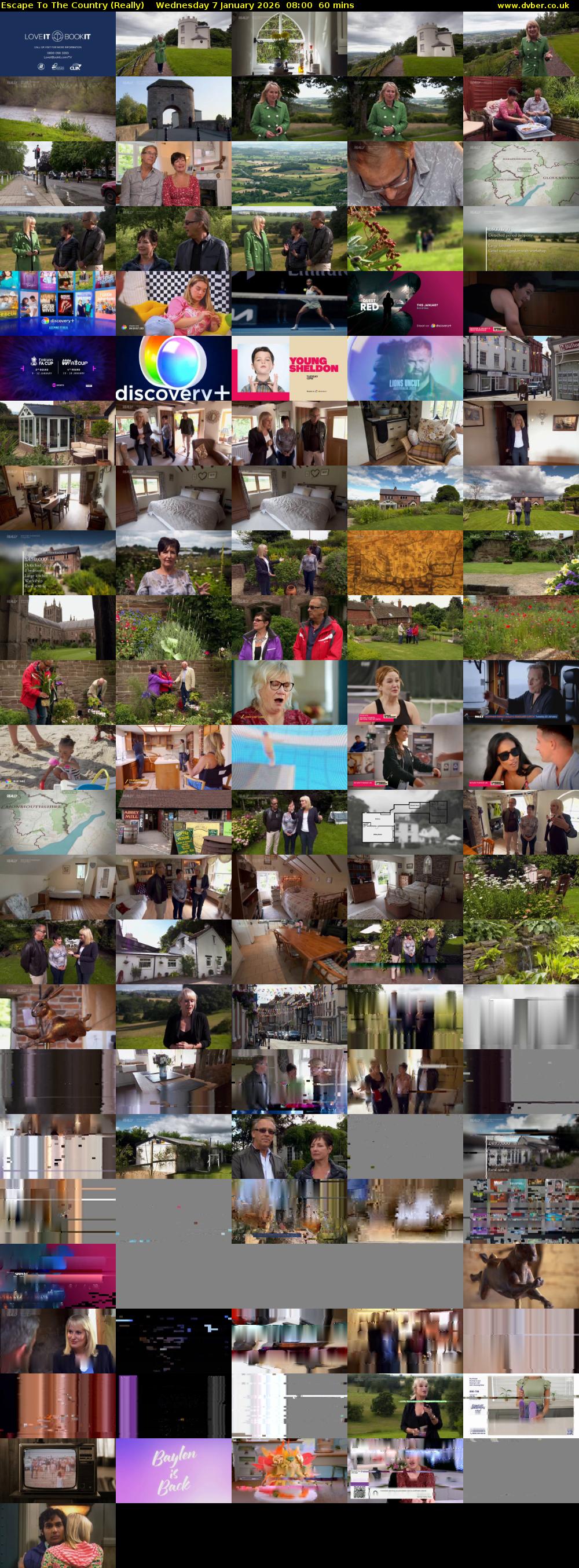 Escape to the Country (Really) Wednesday 7 January 2026 08:00 - 09:00