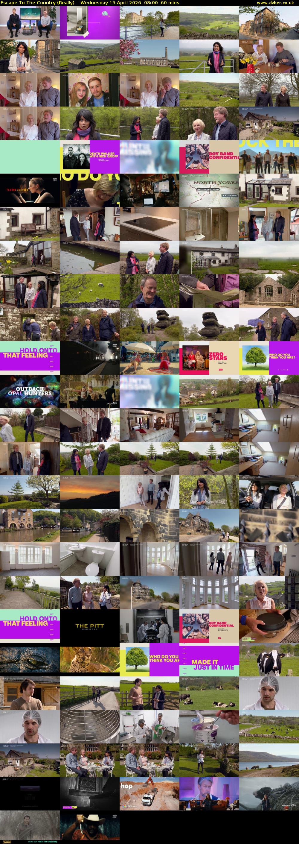 Escape to the Country (Really) Wednesday 15 April 2026 08:00 - 09:00