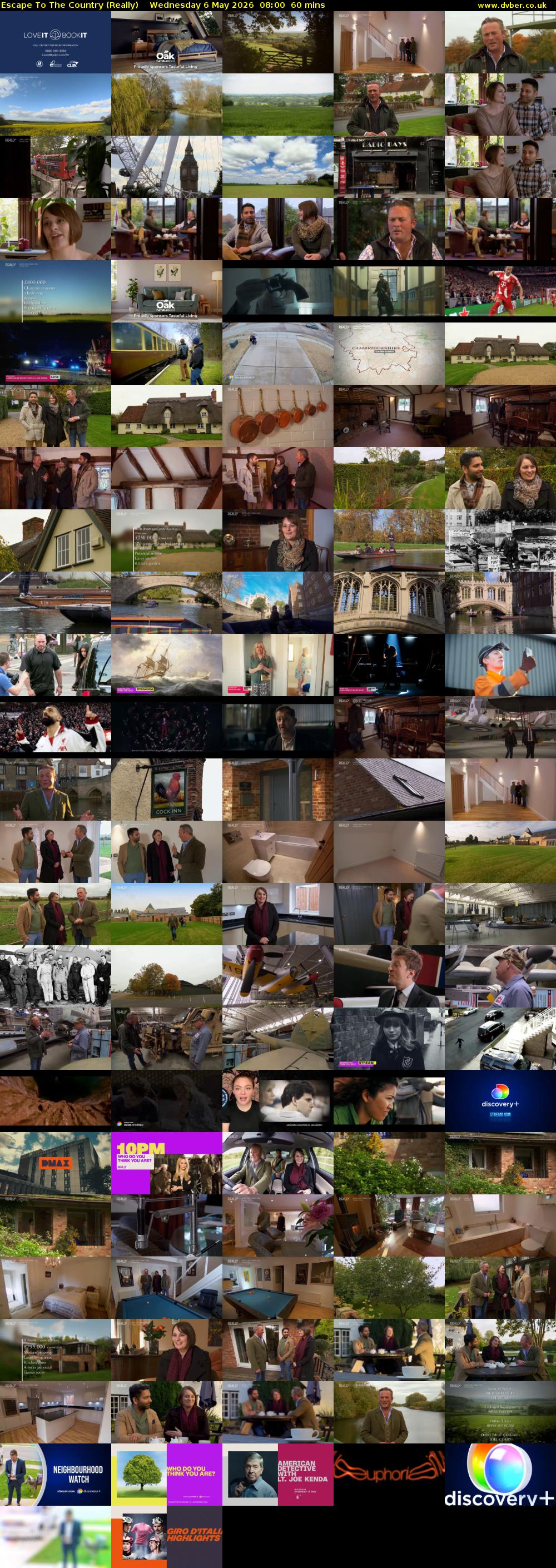 Escape to the Country (Really) Wednesday 6 May 2026 08:00 - 09:00