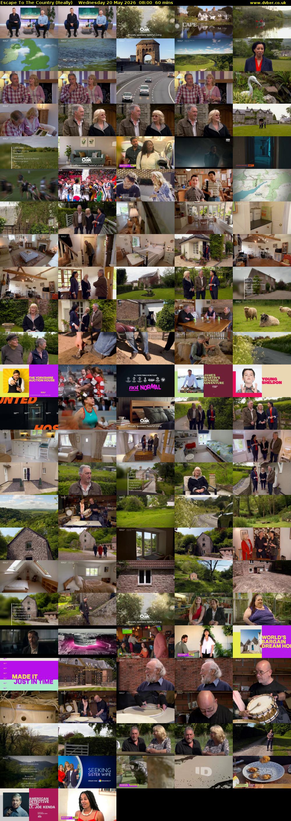Escape to the Country (Really) Wednesday 20 May 2026 08:00 - 09:00