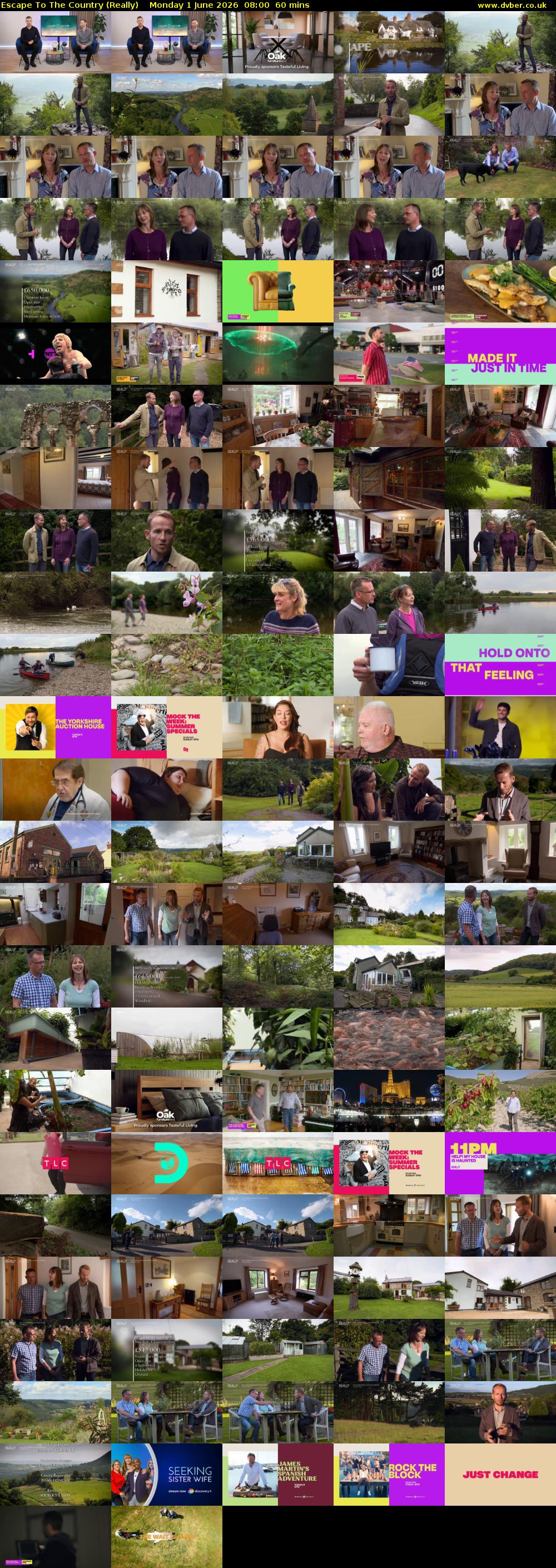 Escape to the Country (Really) Monday 1 June 2026 08:00 - 09:00