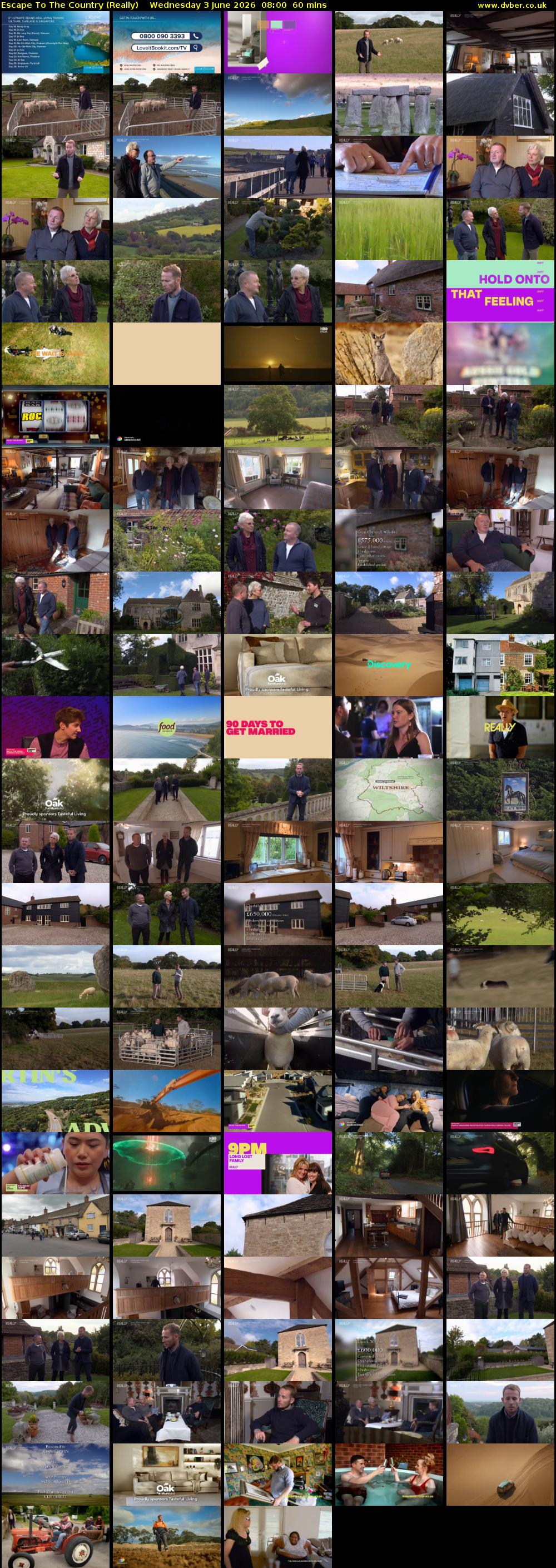 Escape to the Country (Really) Wednesday 3 June 2026 08:00 - 09:00