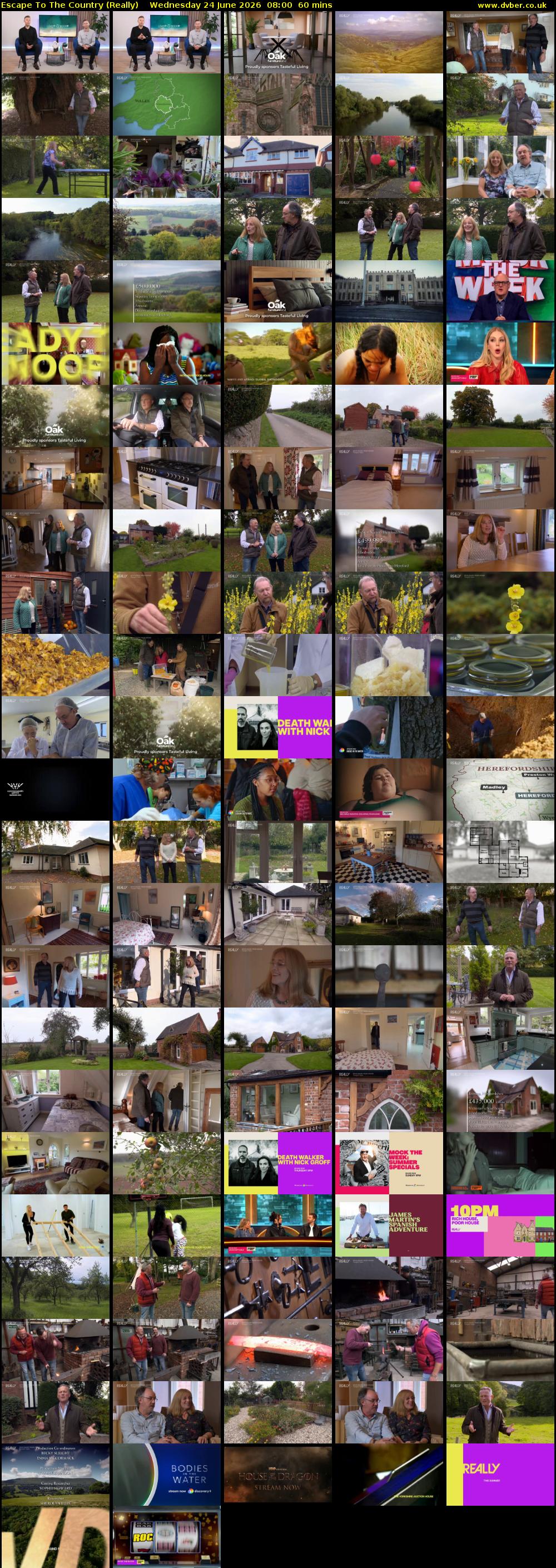 Escape to the Country (Really) Wednesday 24 June 2026 08:00 - 09:00