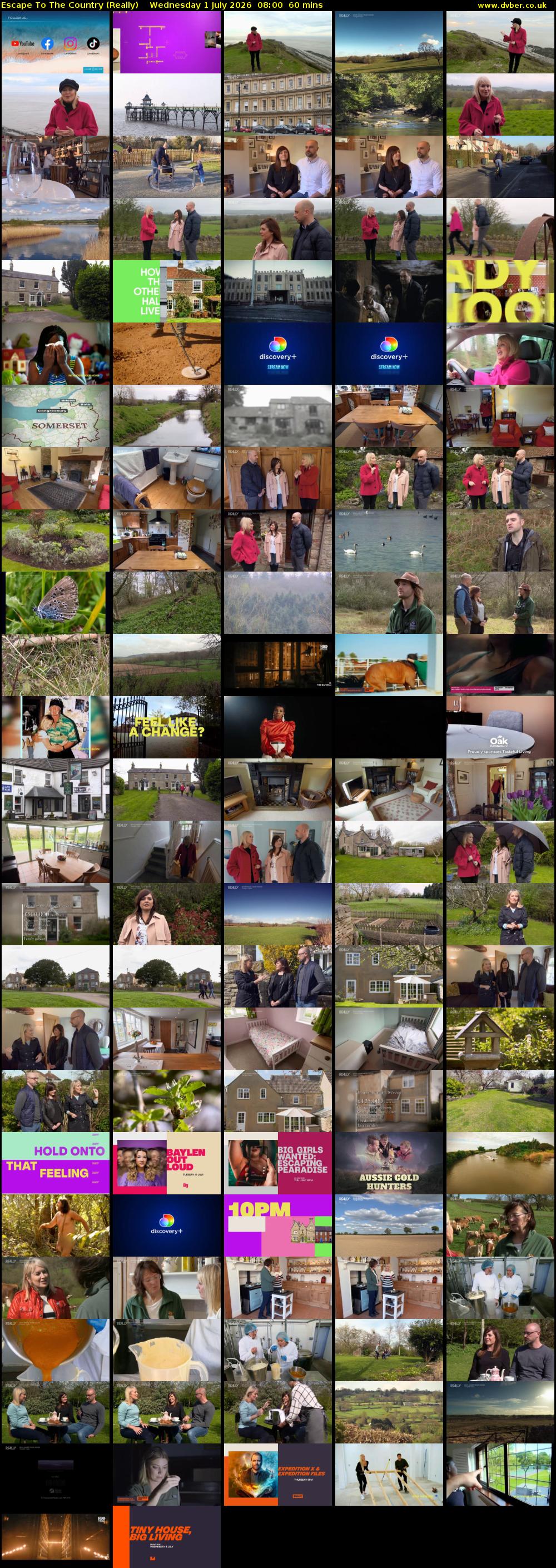 Escape to the Country (Really) Wednesday 1 July 2026 08:00 - 09:00