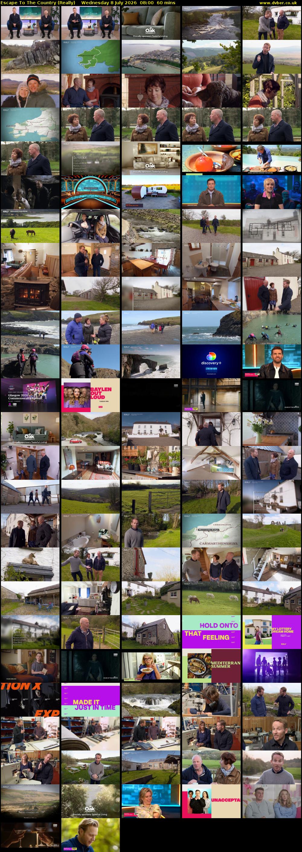 Escape to the Country (Really) Wednesday 8 July 2026 08:00 - 09:00