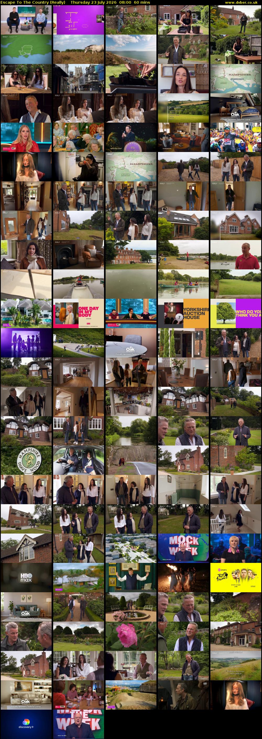 Escape to the Country (Really) Thursday 23 July 2026 08:00 - 09:00