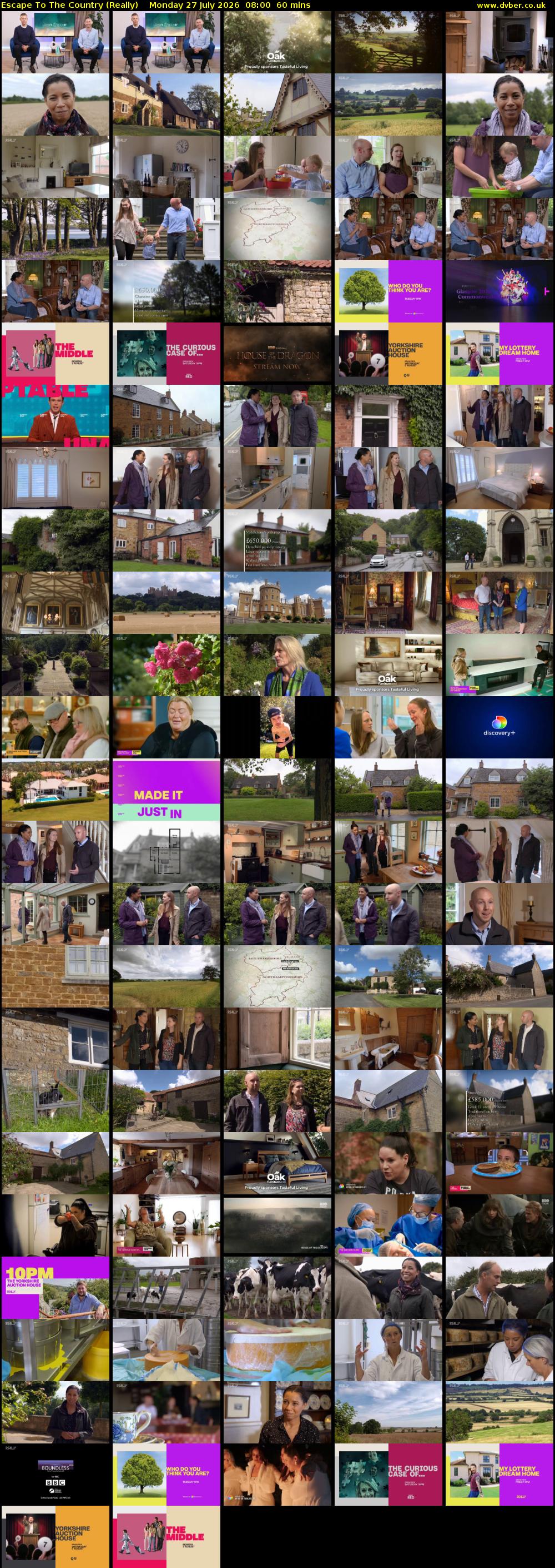 Escape to the Country (Really) Monday 27 July 2026 08:00 - 09:00