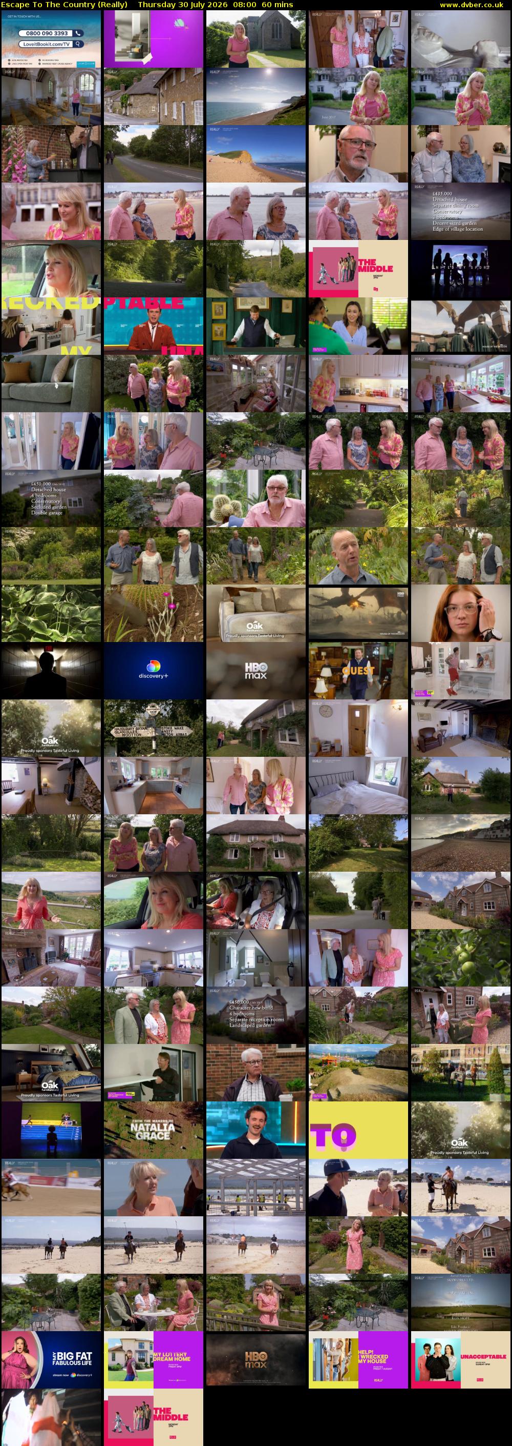 Escape to the Country (Really) Thursday 30 July 2026 08:00 - 09:00