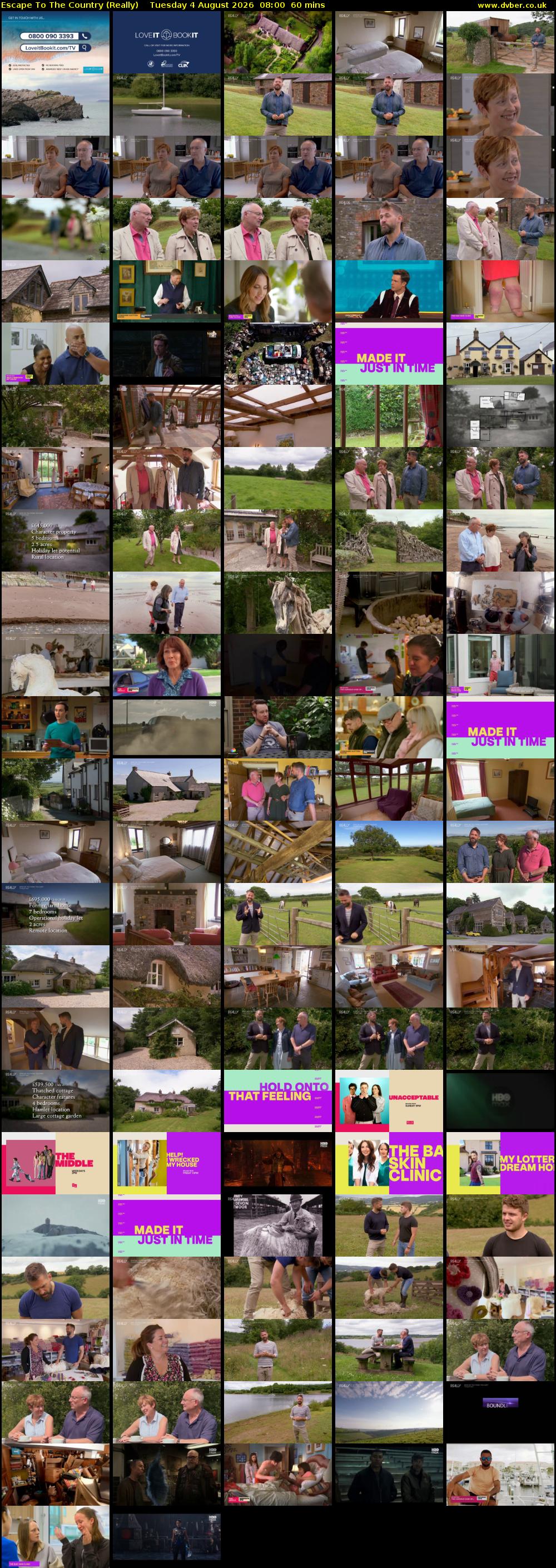 Escape to the Country (Really) Tuesday 4 August 2026 08:00 - 09:00