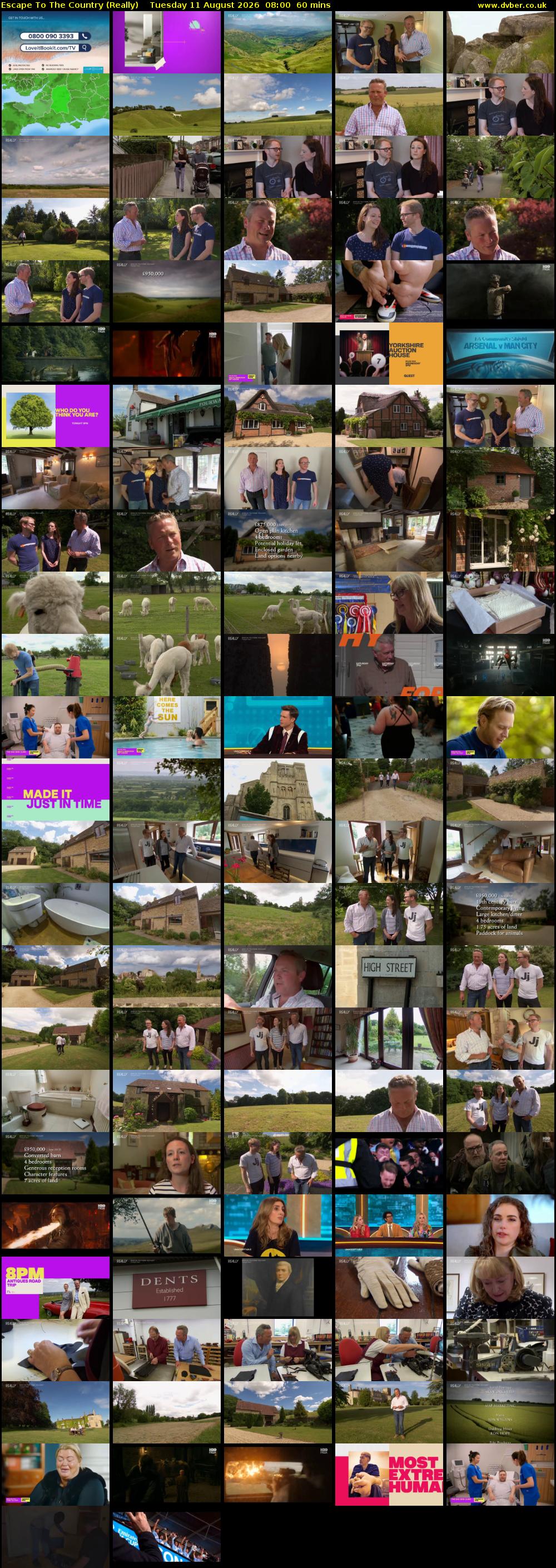 Escape to the Country (Really) Tuesday 11 August 2026 08:00 - 09:00