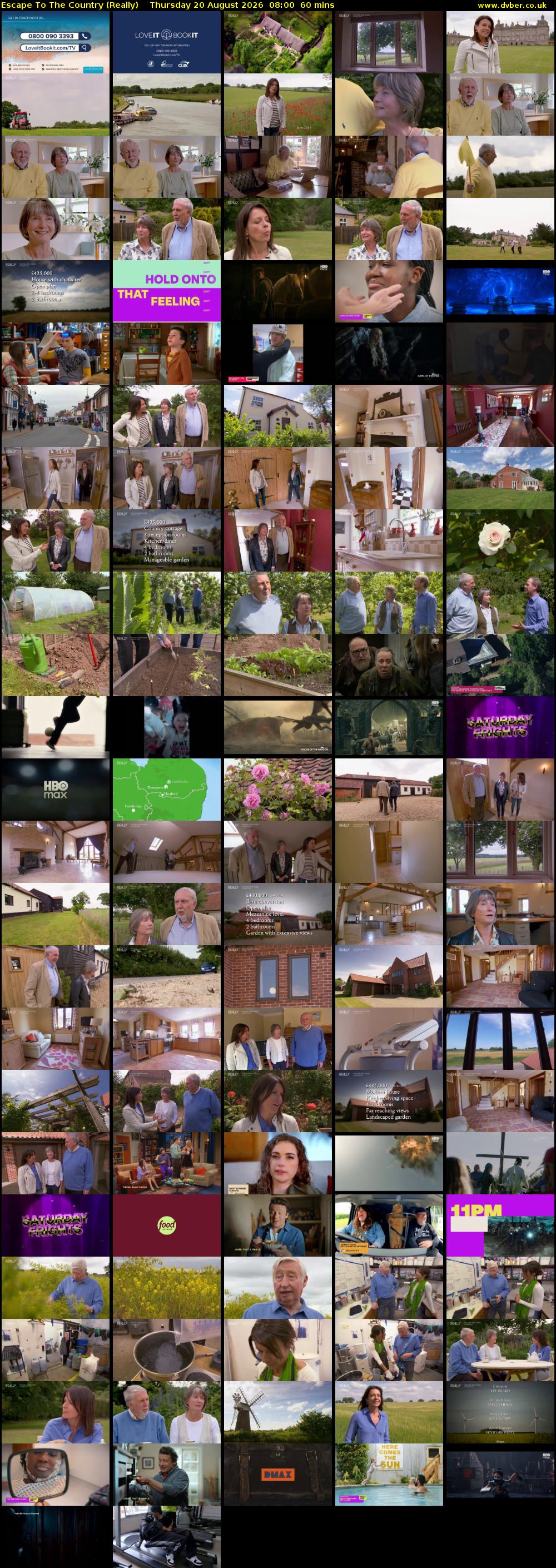 Escape to the Country (Really) Thursday 20 August 2026 08:00 - 09:00