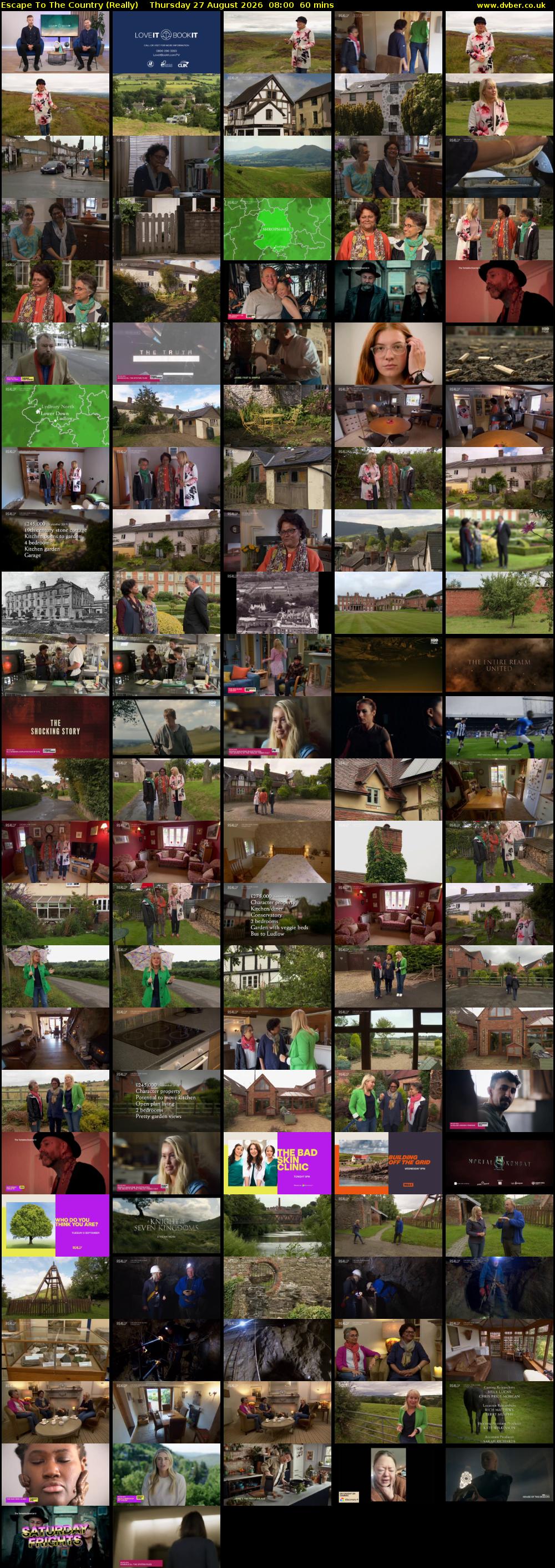 Escape to the Country (Really) Thursday 27 August 2026 08:00 - 09:00