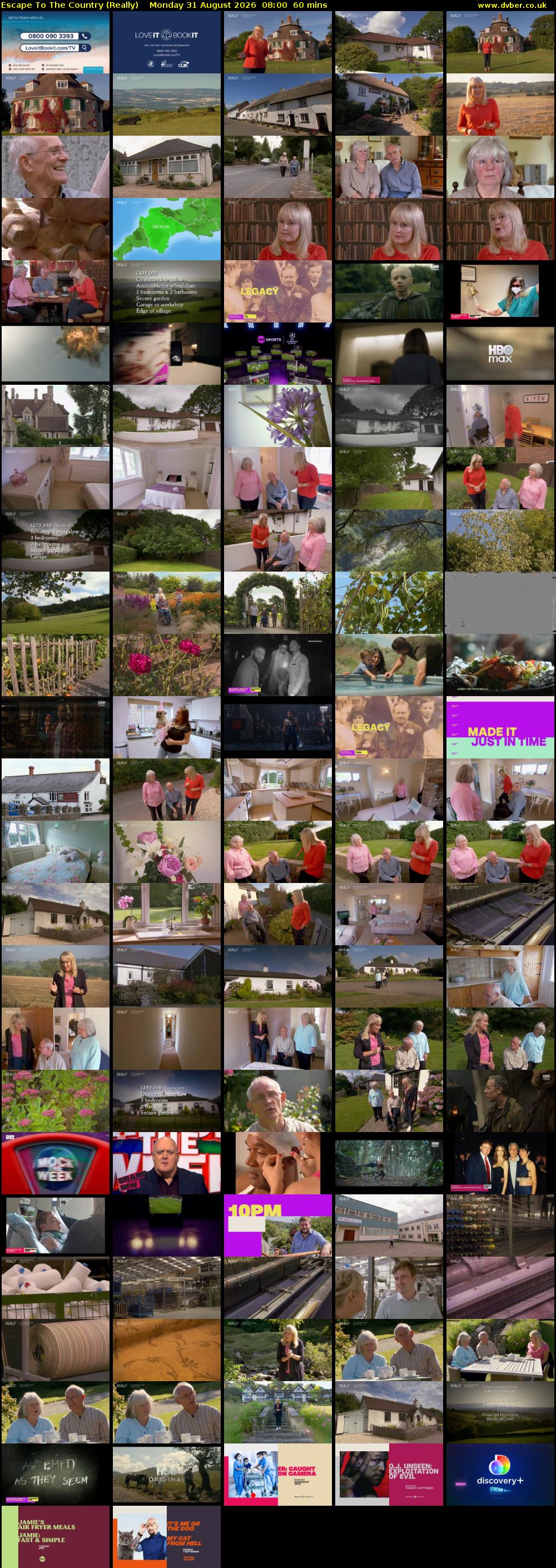 Escape to the Country (Really) Monday 31 August 2026 08:00 - 09:00