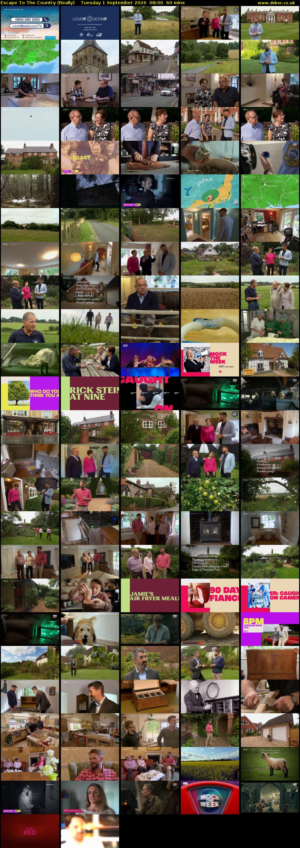 Escape to the Country (Really) Tuesday 1 September 2026 08:00 - 09:00