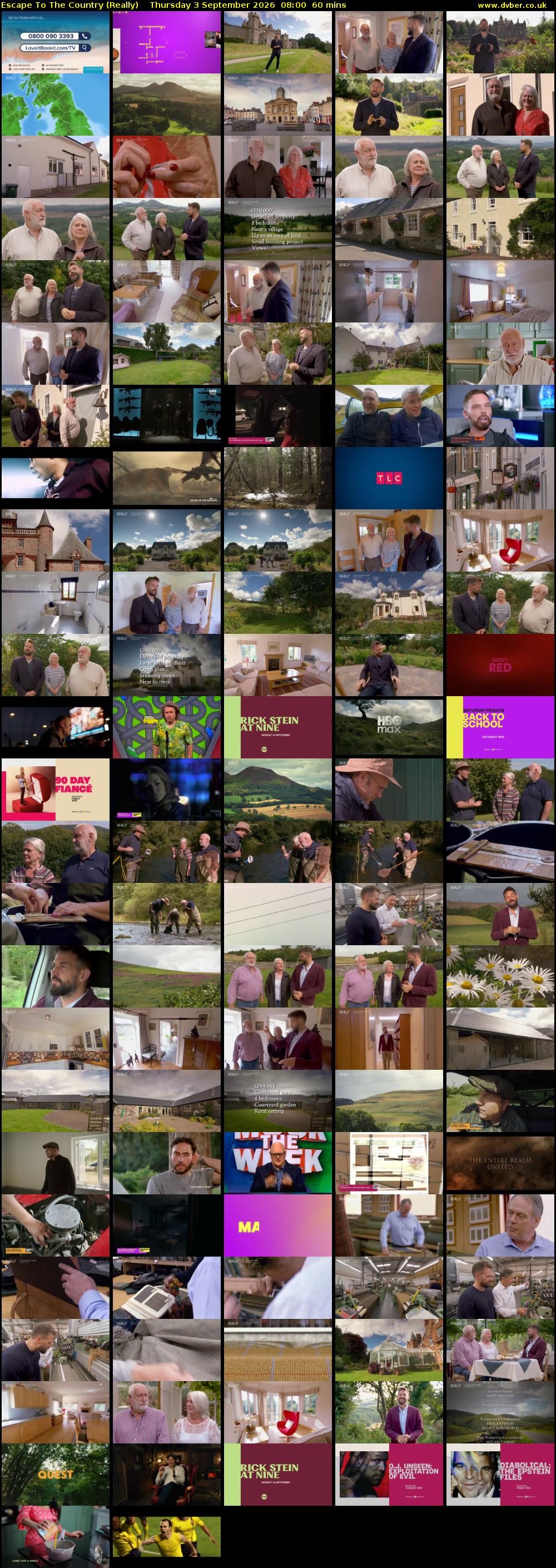 Escape to the Country (Really) Thursday 3 September 2026 08:00 - 09:00