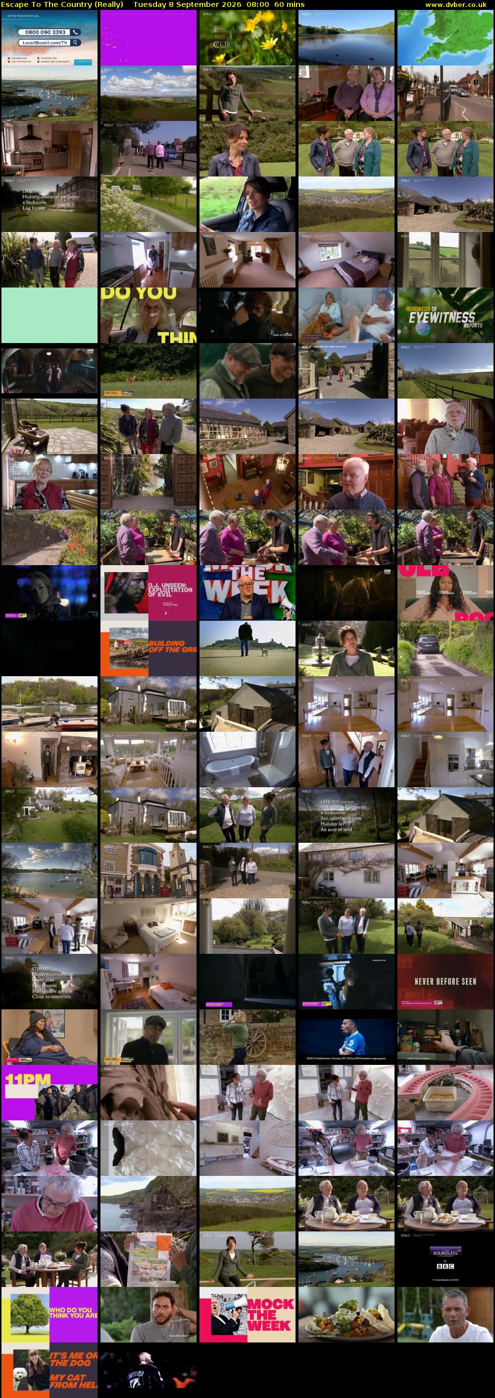 Escape to the Country (Really) Tuesday 8 September 2026 08:00 - 09:00