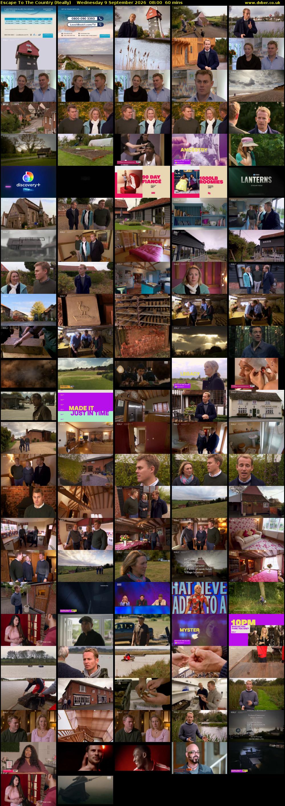 Escape to the Country (Really) Wednesday 9 September 2026 08:00 - 09:00