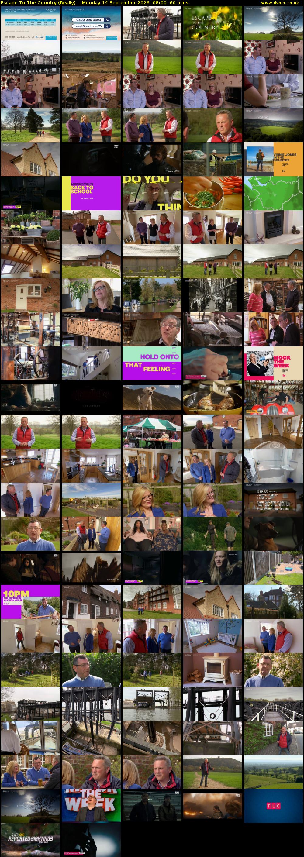 Escape to the Country (Really) Monday 14 September 2026 08:00 - 09:00